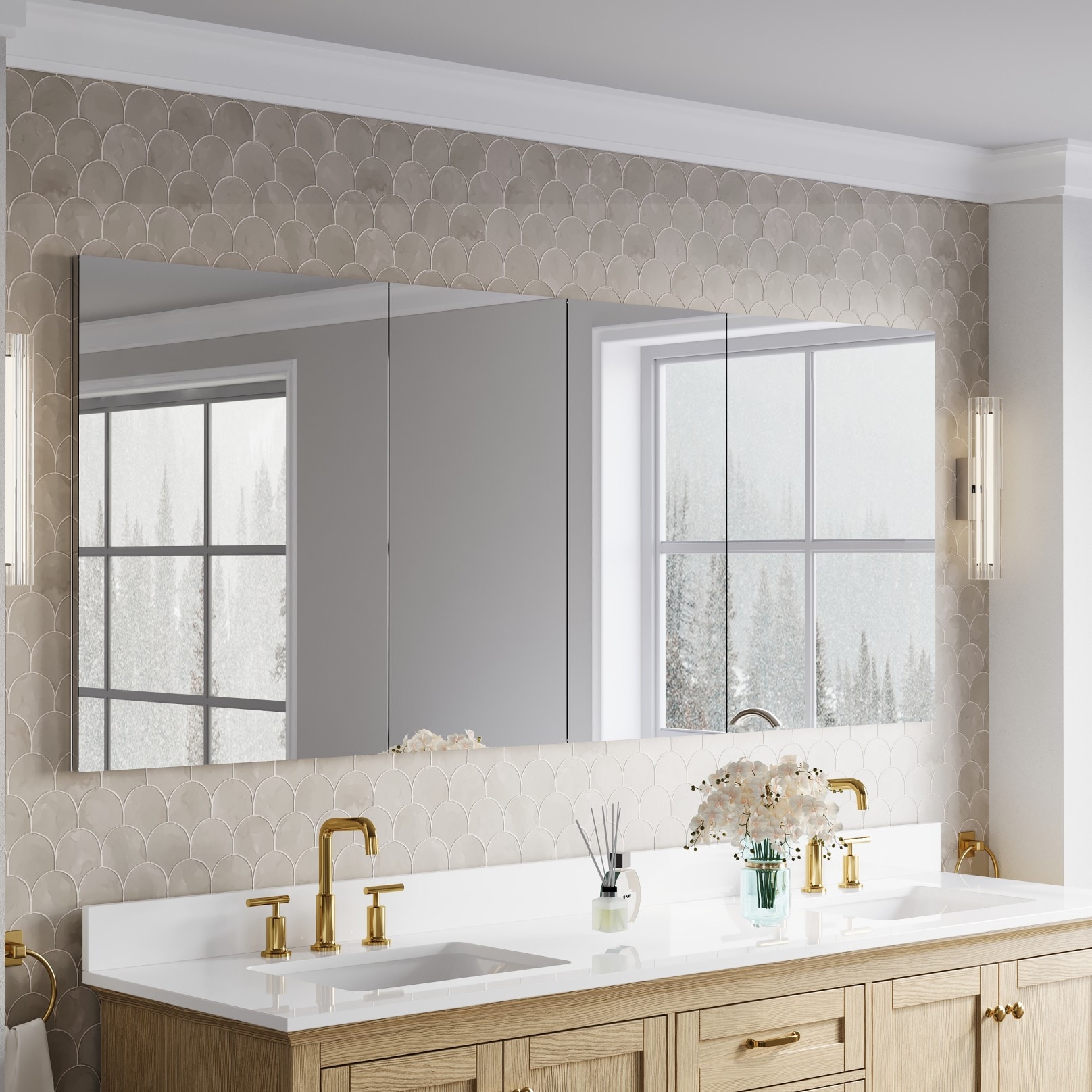 WELLFOR JRA24R16R16L24L32 Bathroom-Medicine-Cabinets - View #13