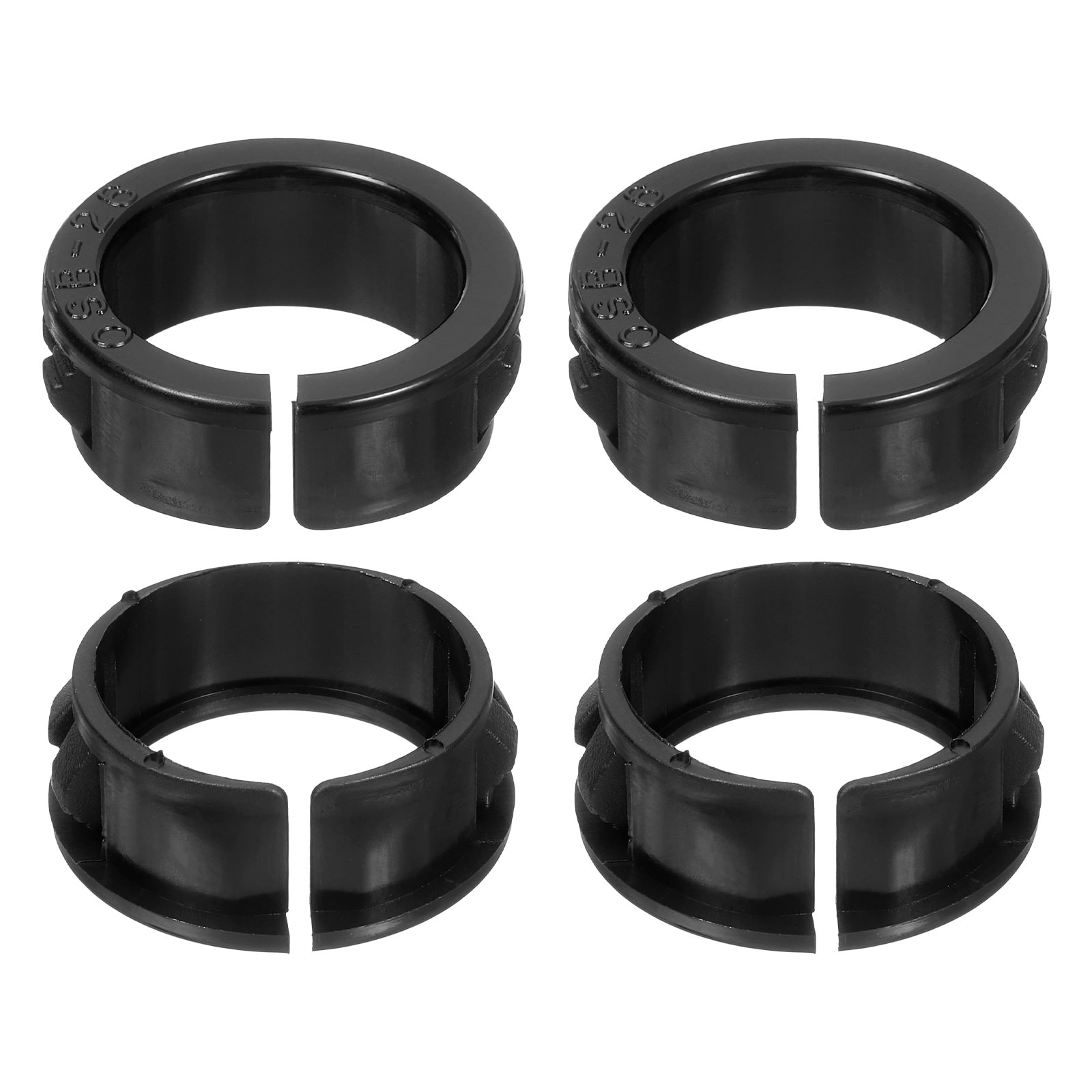 Unique Bargains 28pcs Cable Snap Bushing Grommet 1 Inch Mounting Dia Opened Snap Bushing - Black Round Nylon Snap in Cable Grommet Protector Plastic Cable Hole Grommets for Wiring #S26030600UX4344