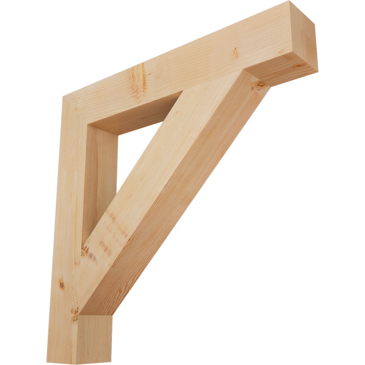 Ekena Millwork BKT06X38X38TRA05SDF Traditional block smooth 5-1/2-in x 38-in x 38-in Douglas fir Brown Wood Standard bracket