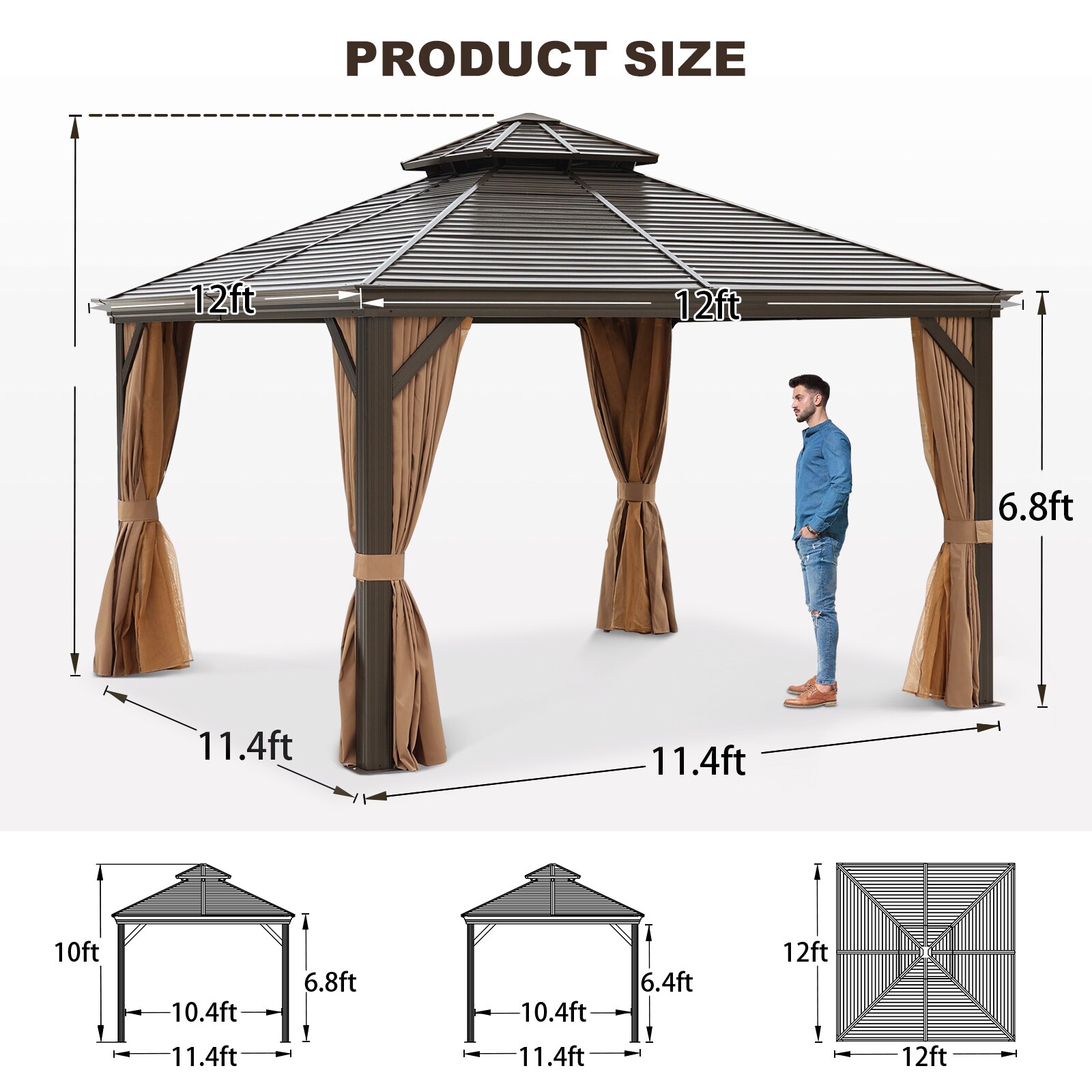 NOBLEMOOD LS-2005BN Wood-Resin-Gazebos - View #4