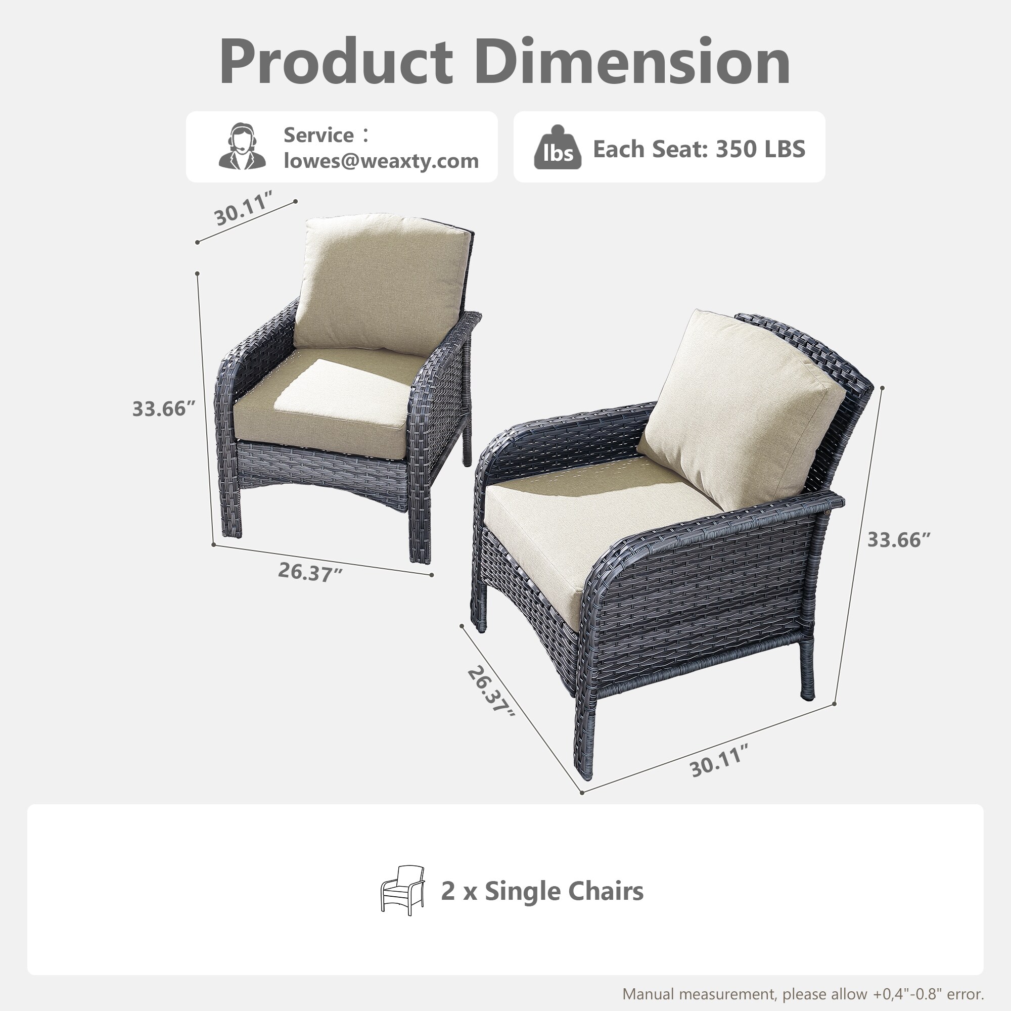 weaxty HMBGNDS600Z2 Patio-Chairs - View #5