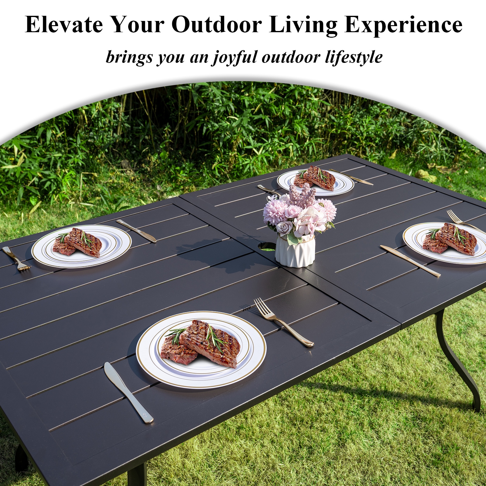 GARSING G-DINTABLE-62IN Patio-Tables - View #5