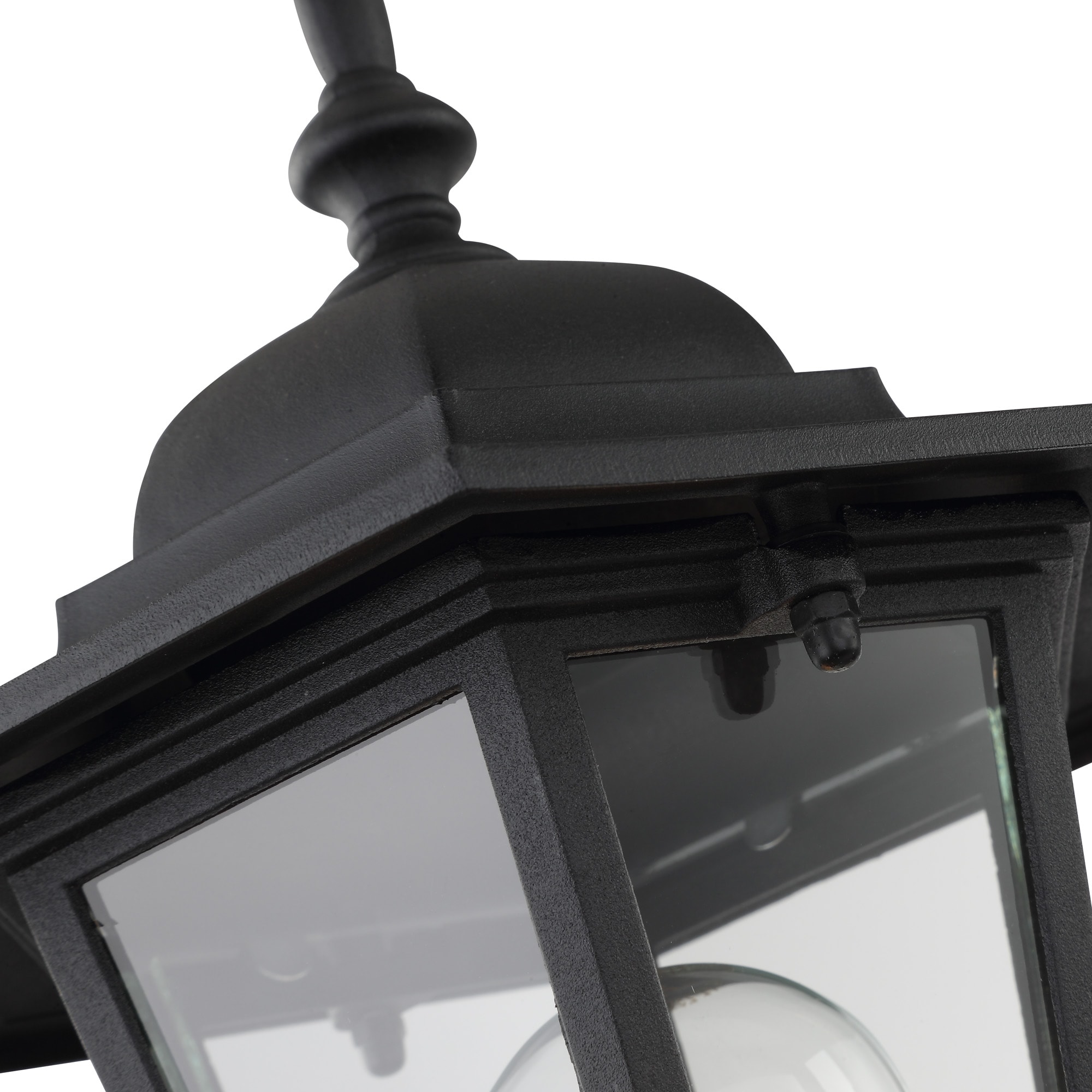 Project Source Eastbend 1-Light 14-in H Black Outdoor Wall Light ...