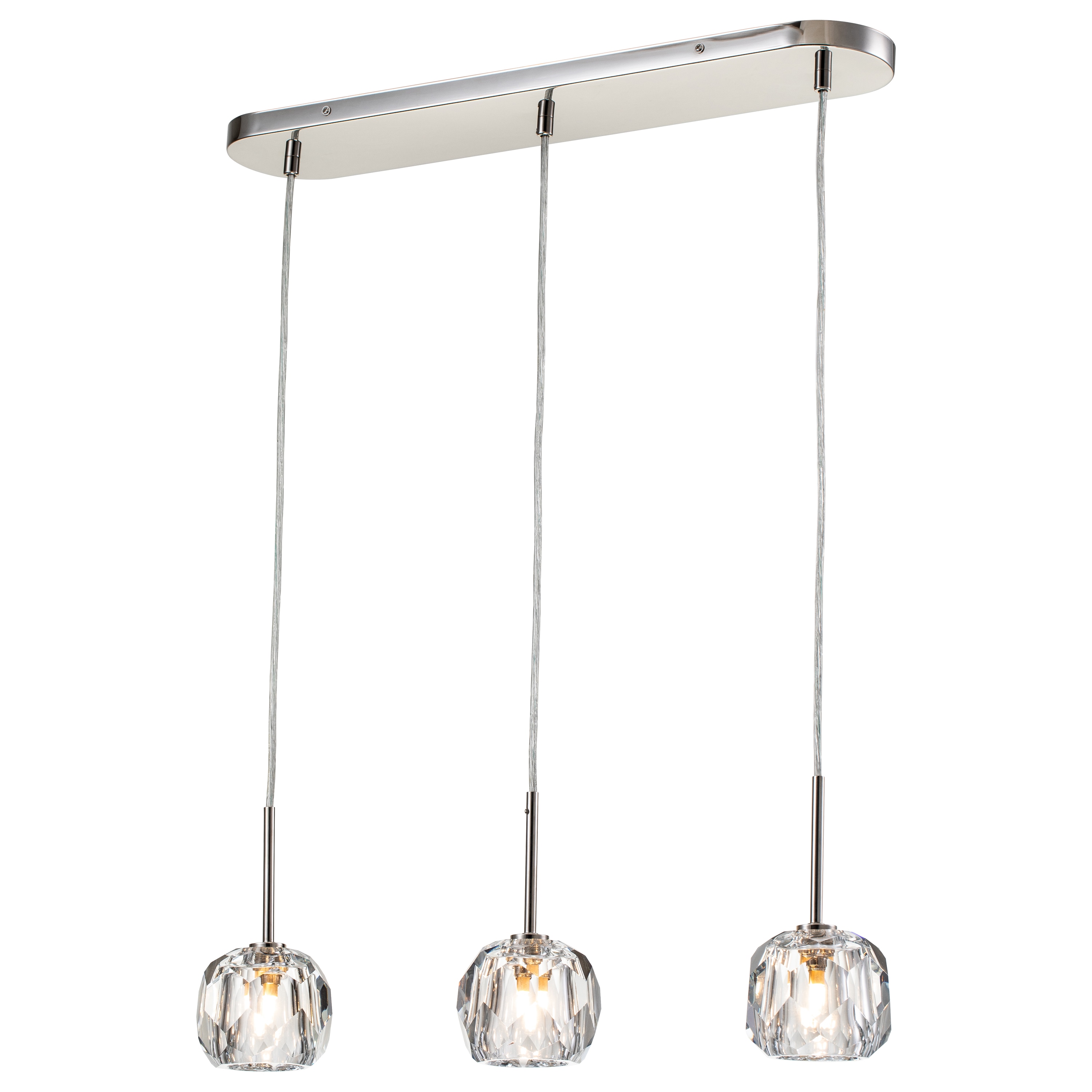 C Cattleya CA2003-3H 3 -Light brushed nickel Modern/contemporary Globe Large Hanging Pendant light