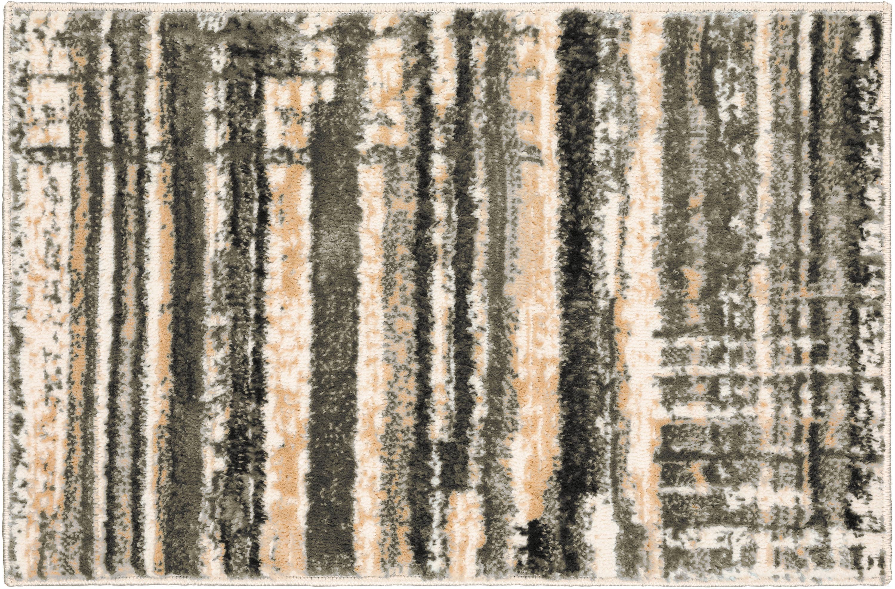 Addison Rugs AGR32FO20X30 Grayson 2 x 3 (ft) Polyester Fog Rectangular Indoor Stripe Mid-Century Modern Throw rug