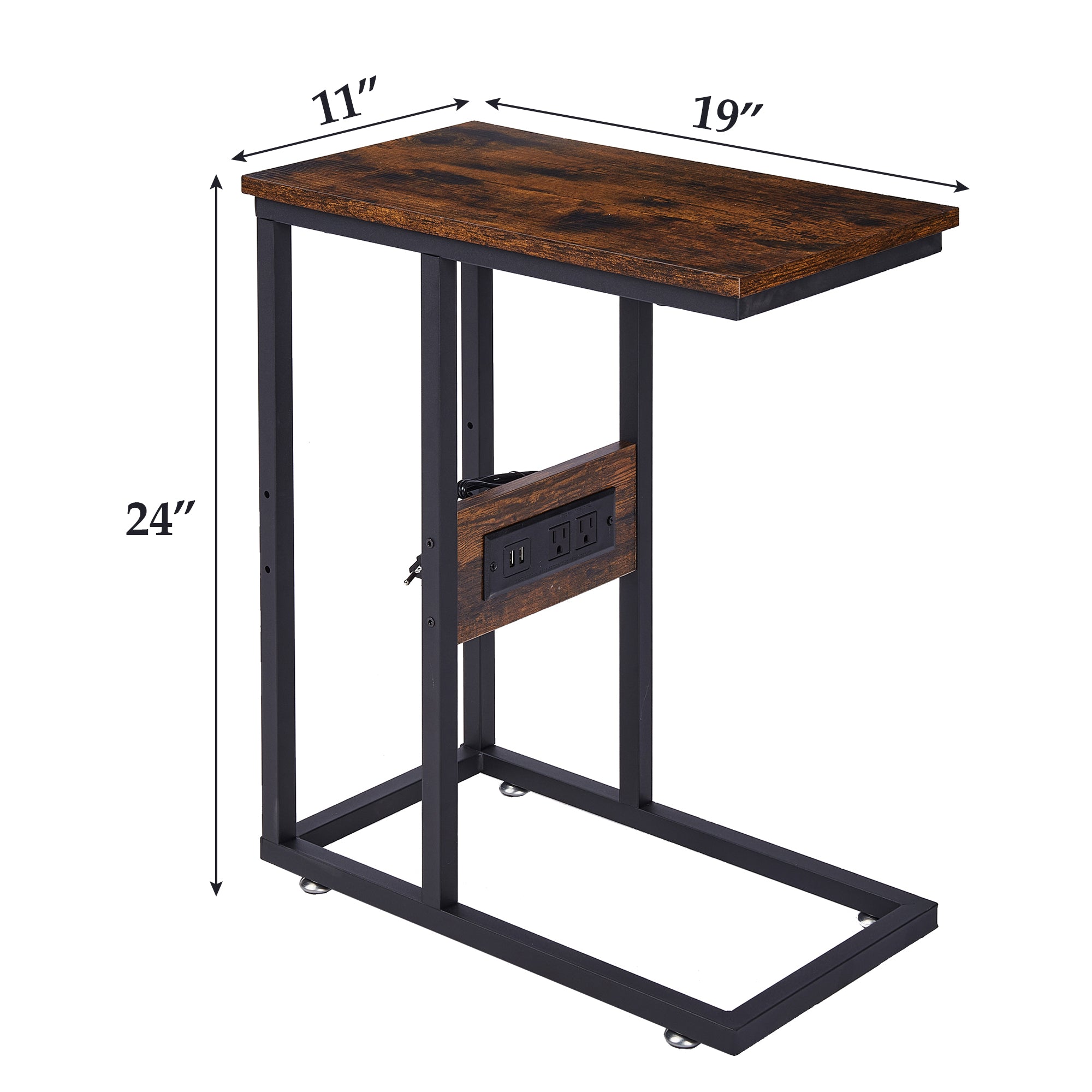 Vecelo LOE-DC-ST01-BRN-UP End-Tables - View #3
