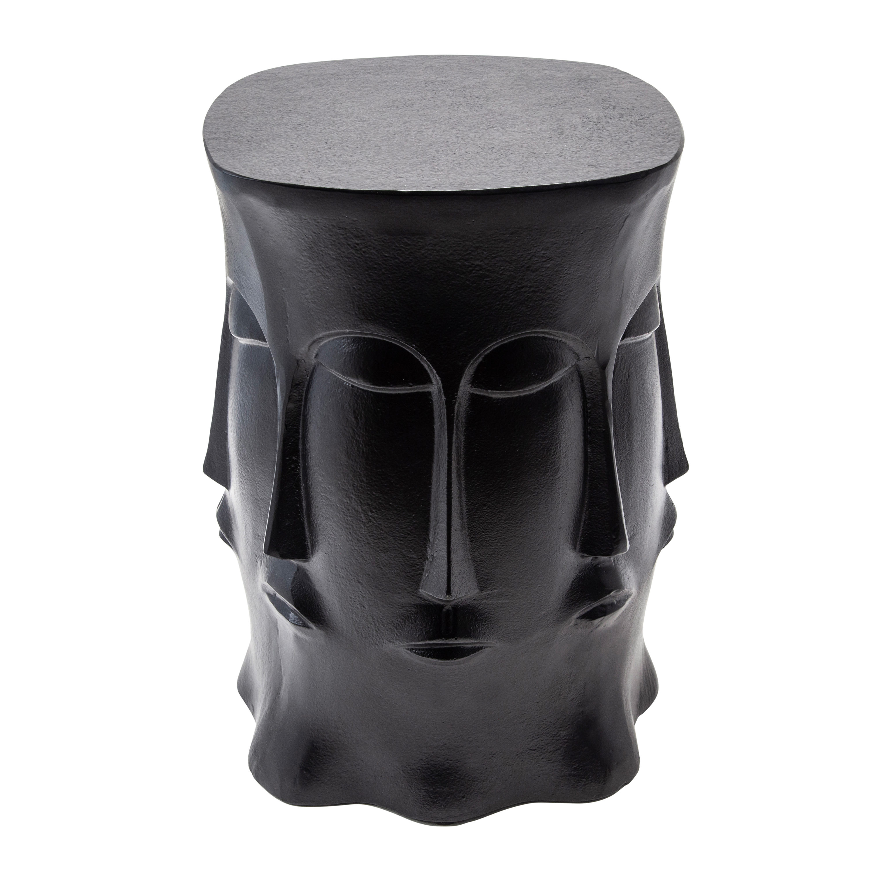 Sagebrook Home 15567-01 Black 17-in H Small Metal Backless Bar Stool