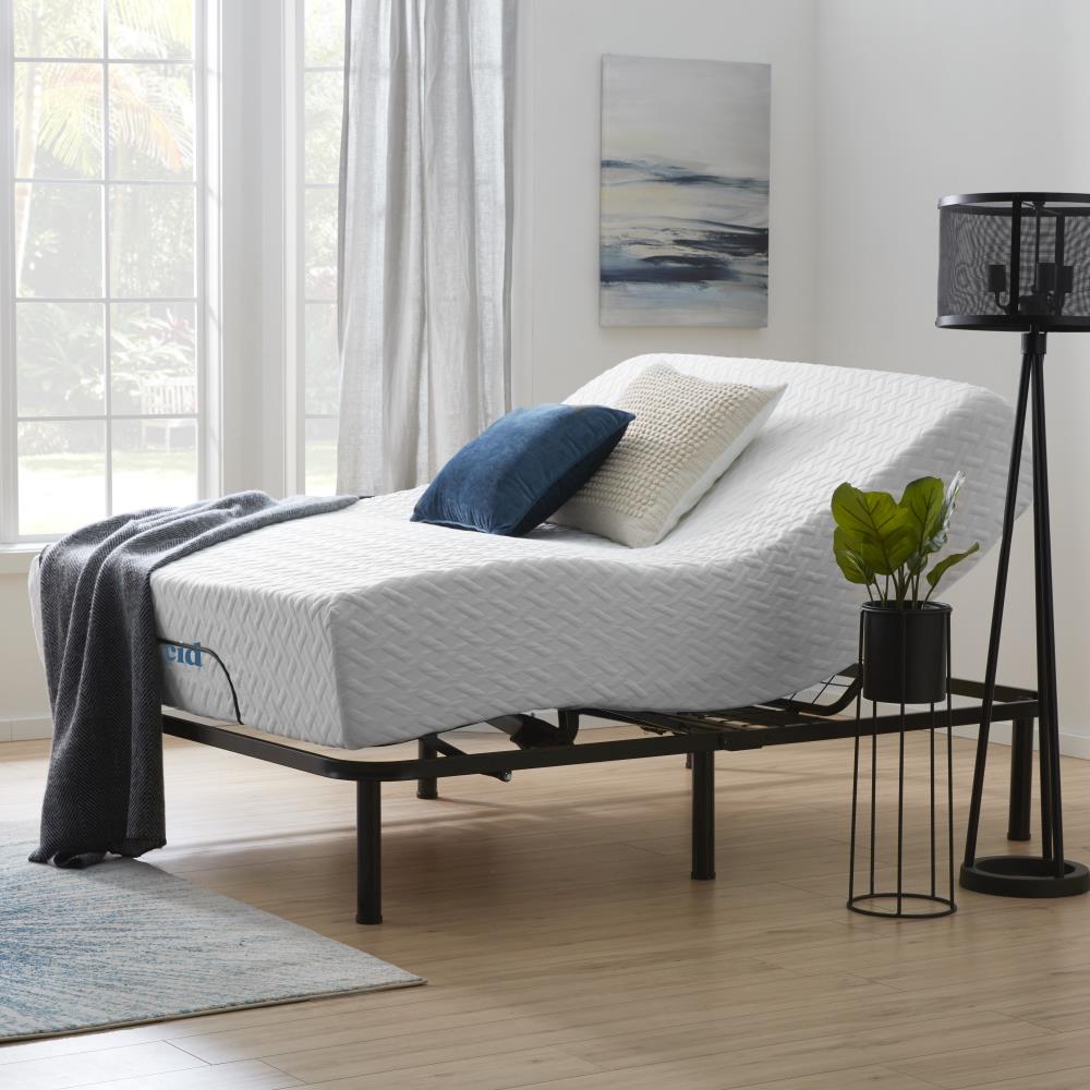 LUCID Comfort Collection Standard Adjustable Bed Base With 12-in Soft ...