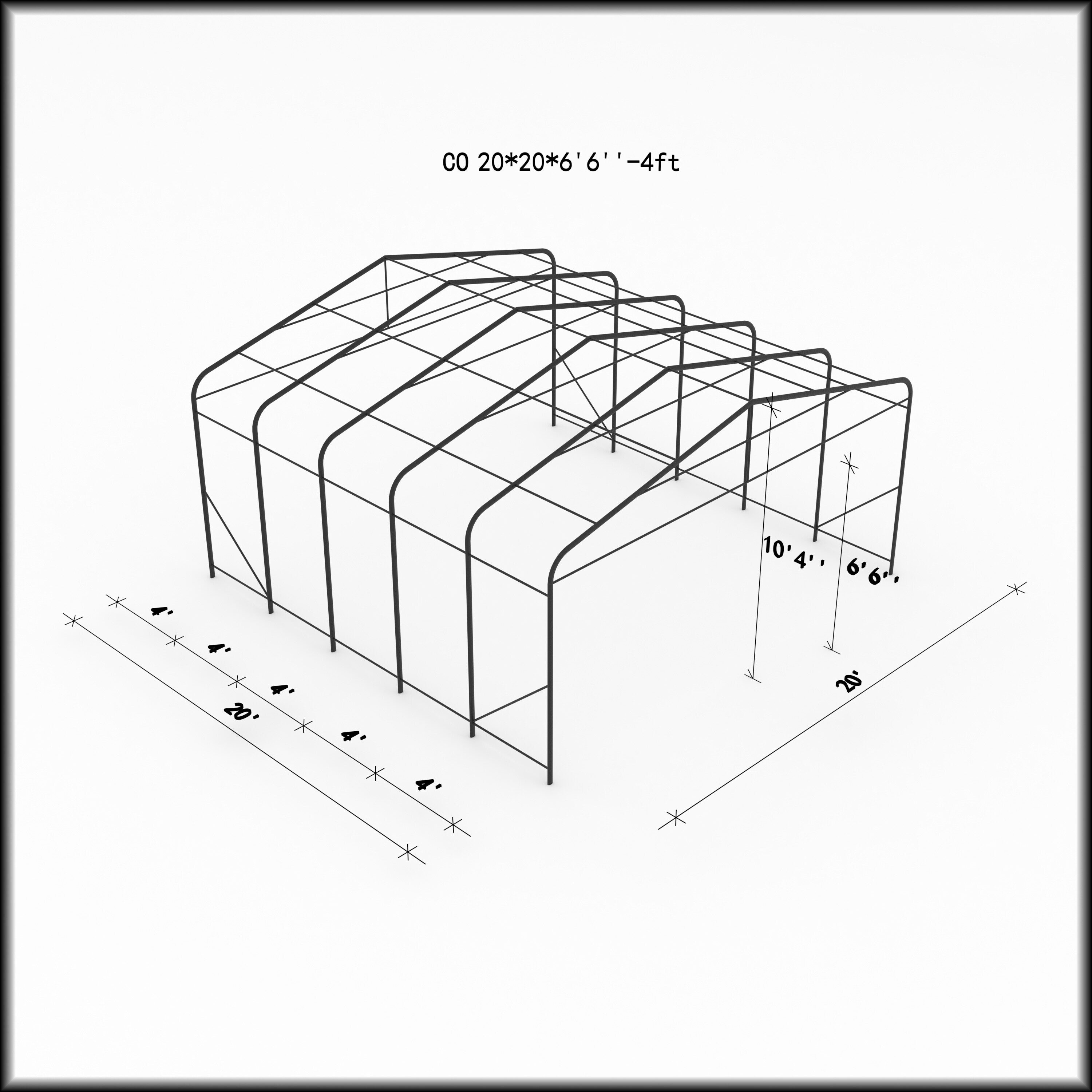 Gazebo Penguin CO20X20FF-200-WHI Garage-Buildings - View #13