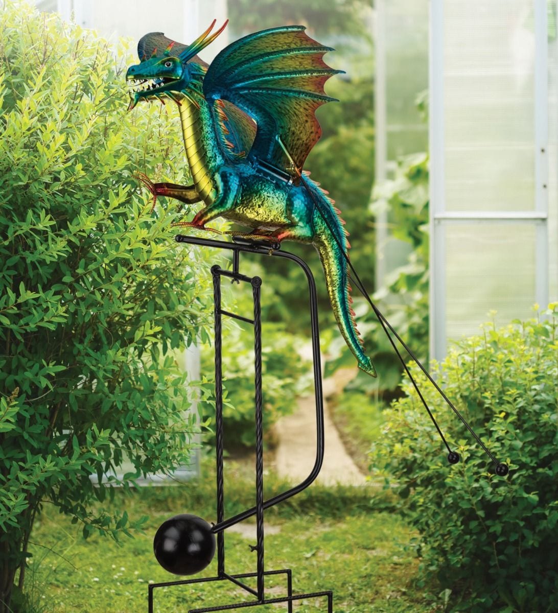 Regal Art & Gift 55-in Green Metal Animals Stake in the Garden Stakes ...