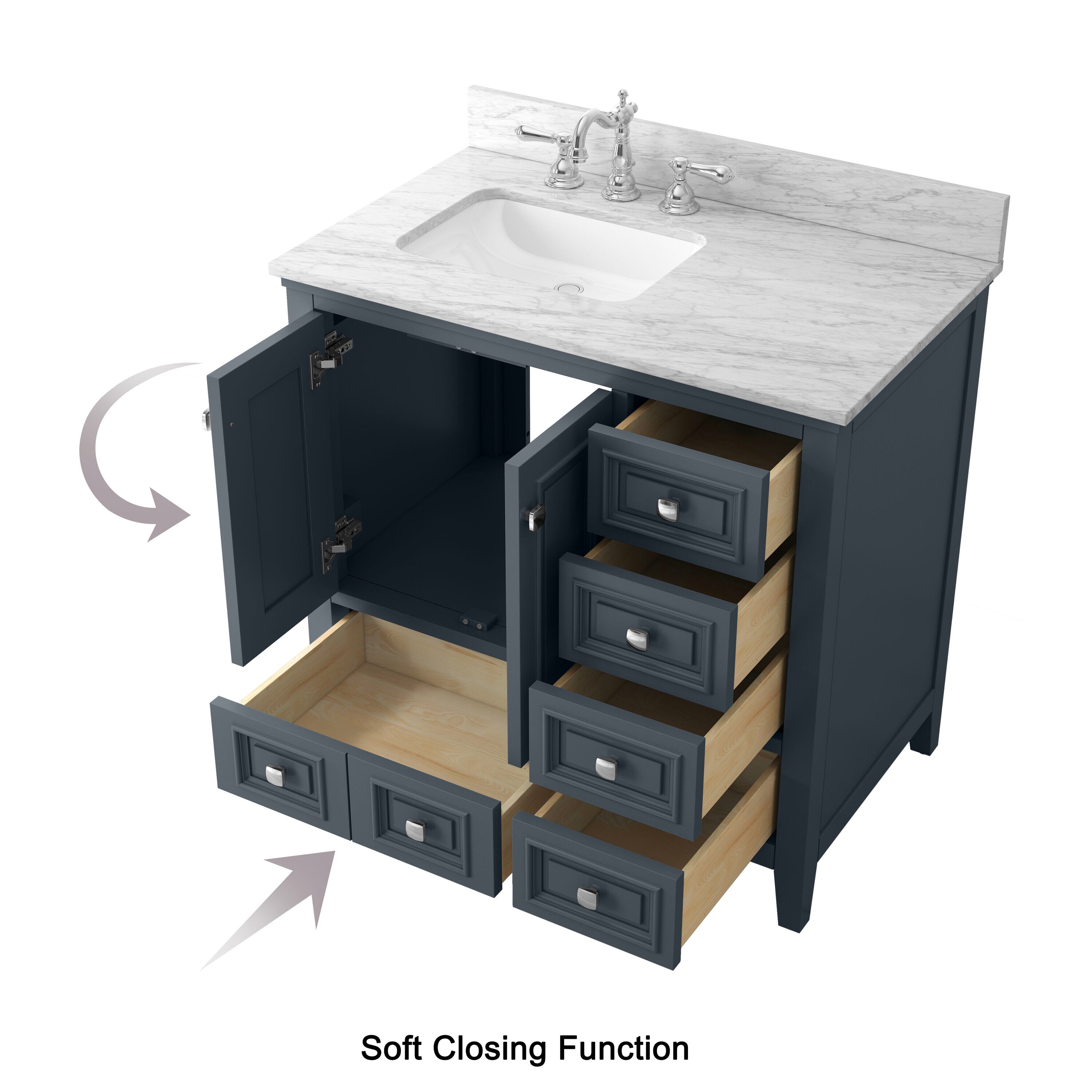 TJAmerican TJ01-28V3622GR Bath-Vanity-Combo - View #6