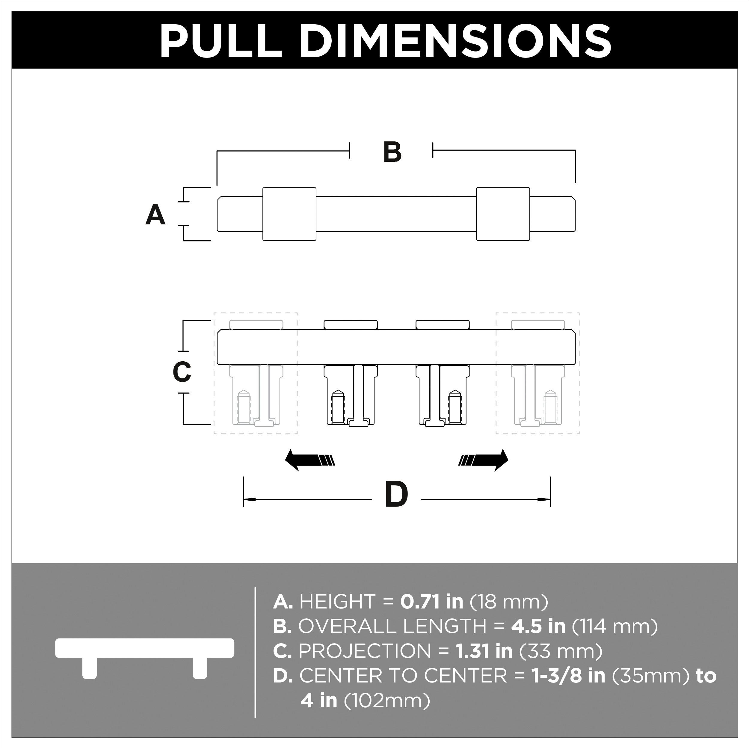 Brainerd P44370W-CZ-C Cabinet-Pulls - View #7