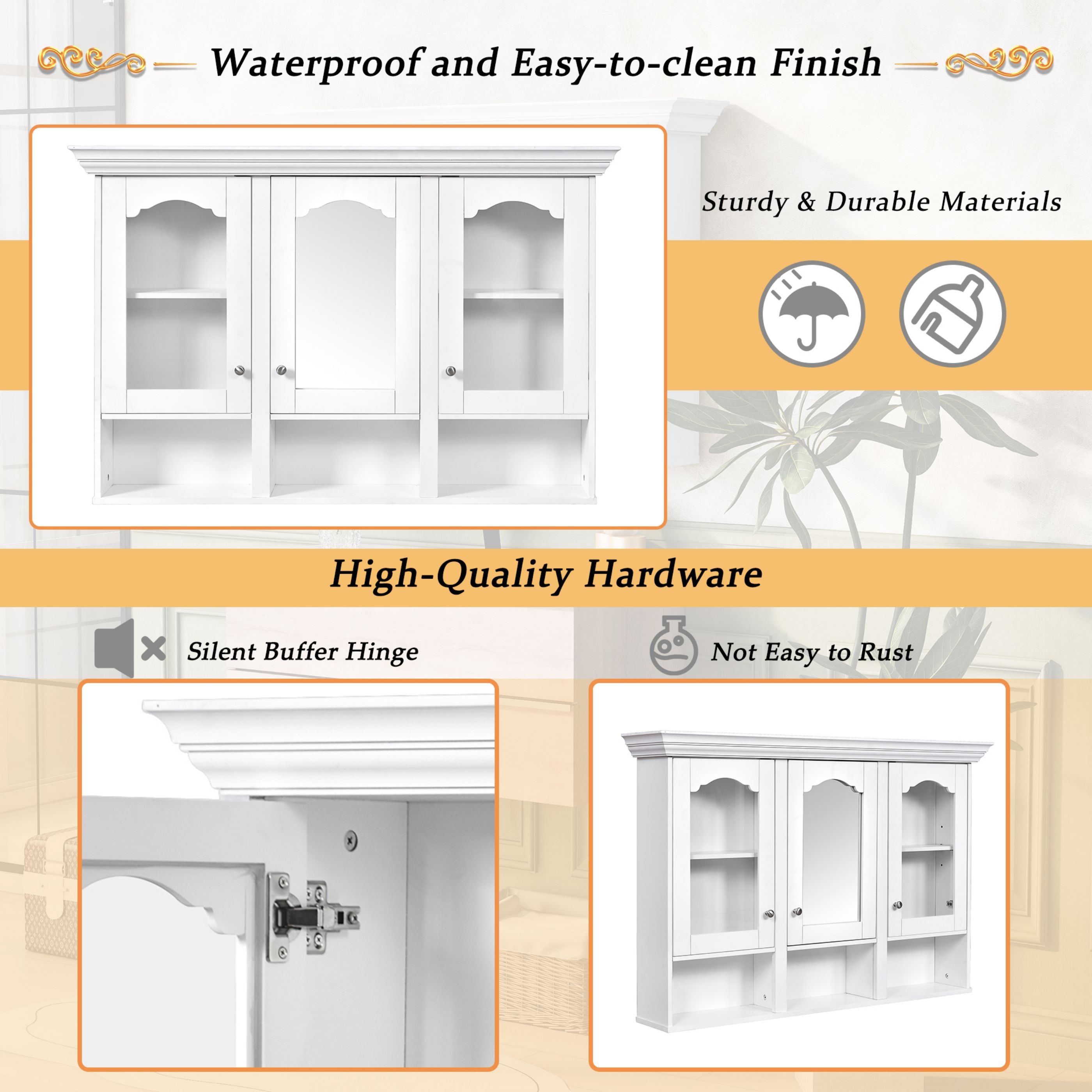 WELLFOR GIZBSO04MR Bathroom-Medicine-Cabinets - View #7