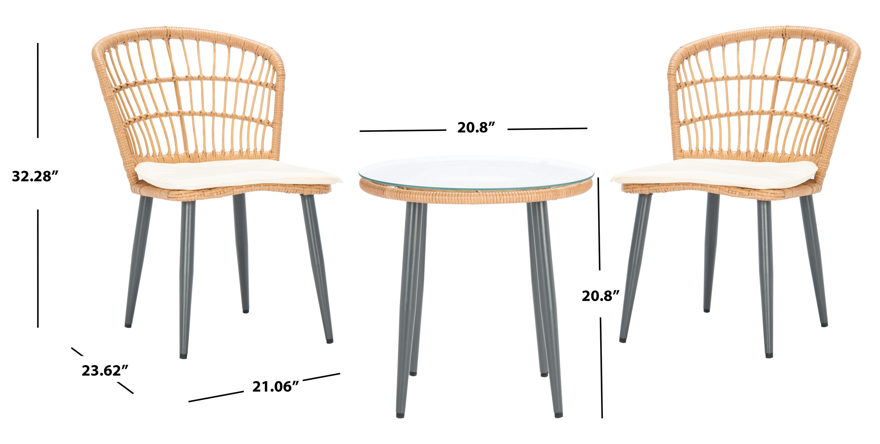 Safavieh PAT9013A Patio-Conversation-Sets - View #3