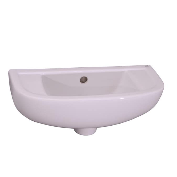 Barclay Compact White Wall Mount Round, Compact Bathroom Sink