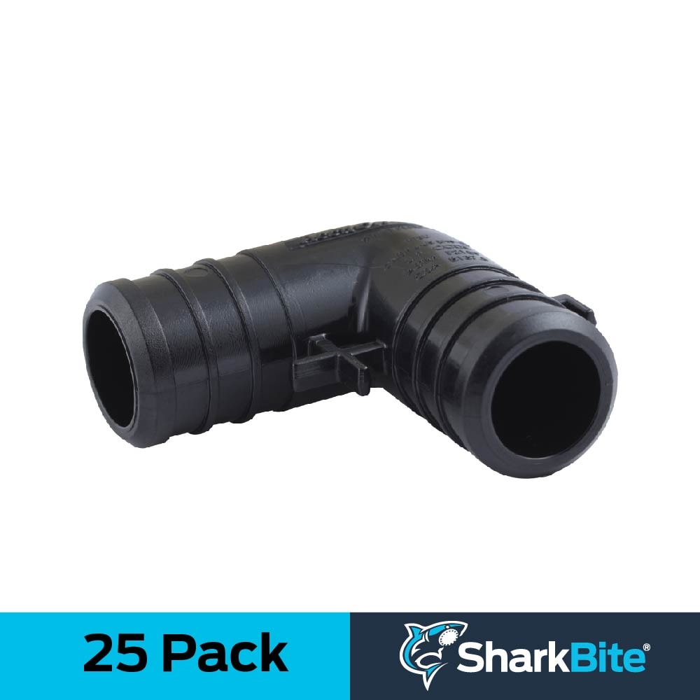 SharkBite UP256Z25 3/4-in PEX Crimp Poly 90-Degree Elbow (25-Pack)
