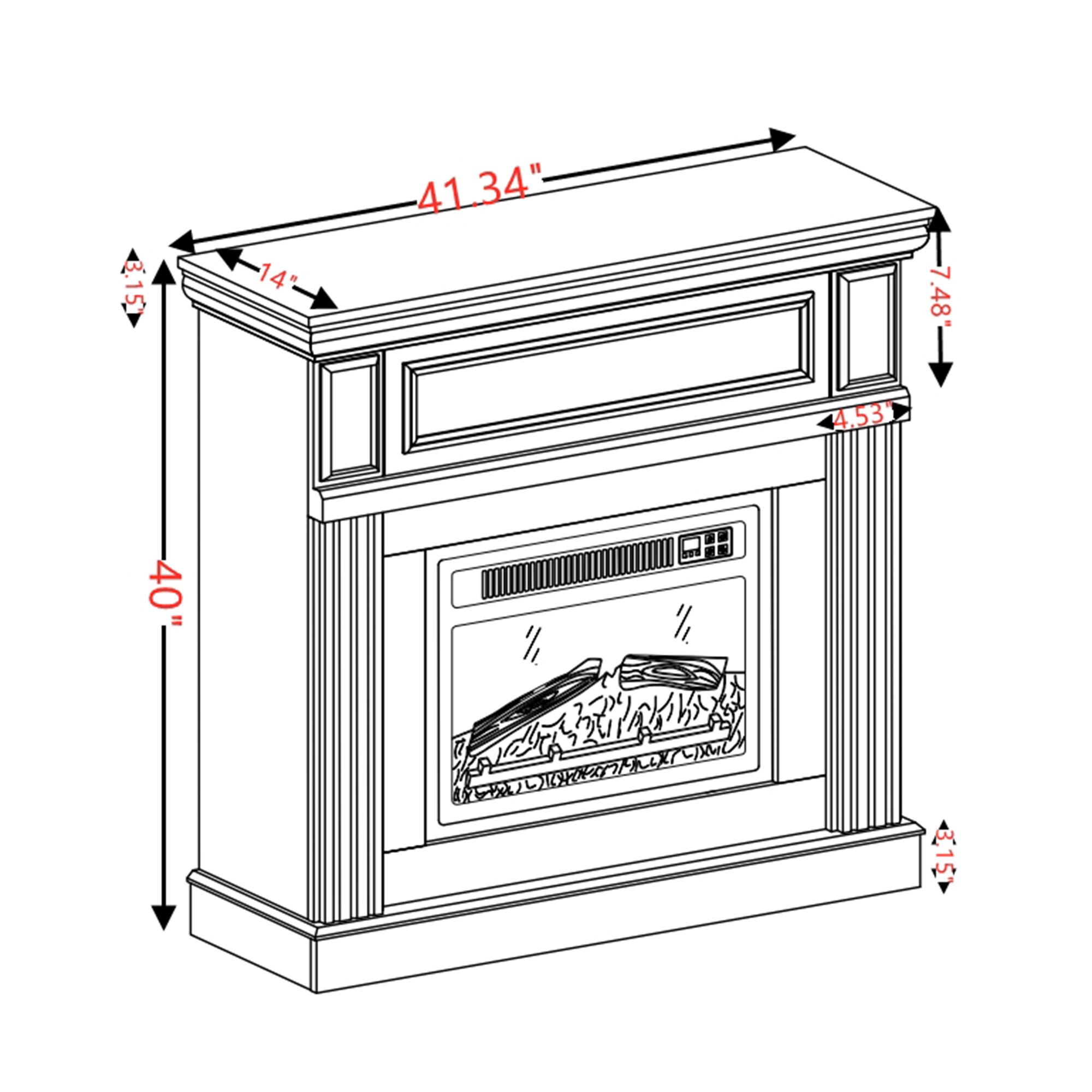 SINOFURN SYC070043BN Electric-Fireplaces - View #14