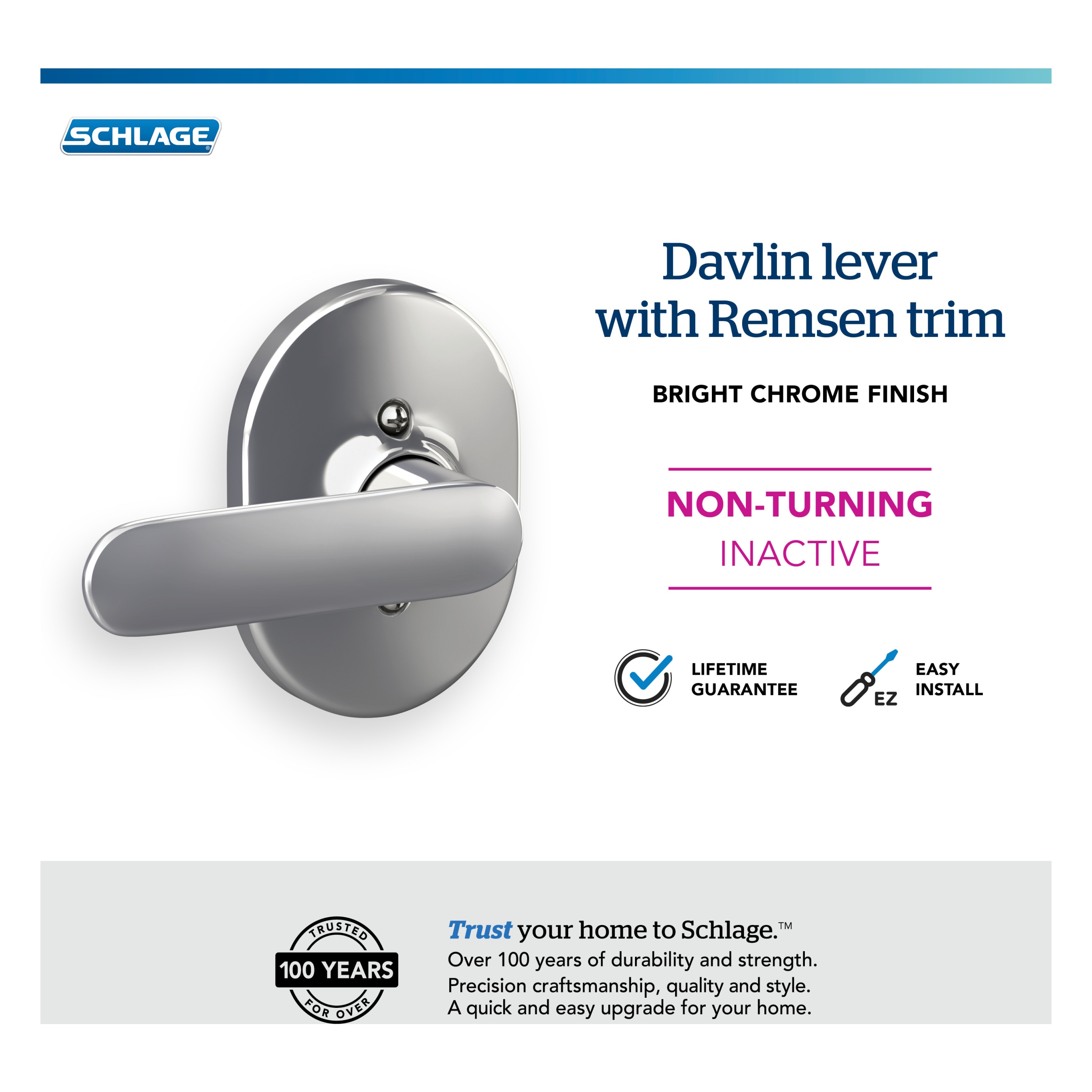 Schlage F170 DAV 625 RMN Door-Handles - View #3