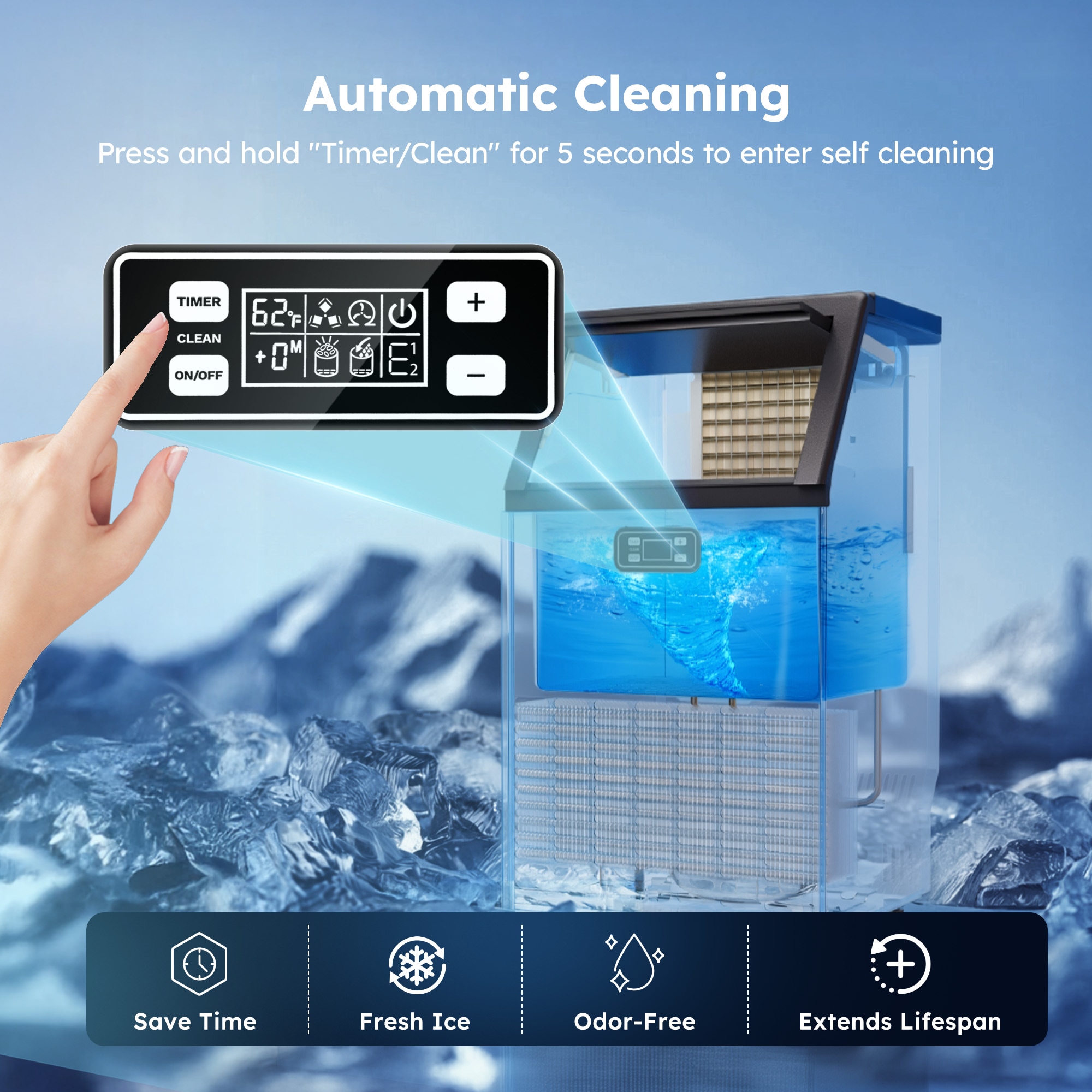 SIMZLIFE CIM005-200BS-S2-LS Commercial-Ice-Makers - View #4