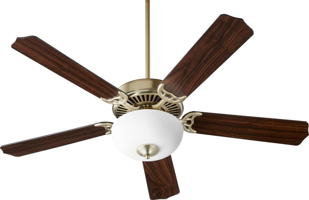 Quorum International Capri 52-in Aged Brass Indoor Ceiling Fan with ...