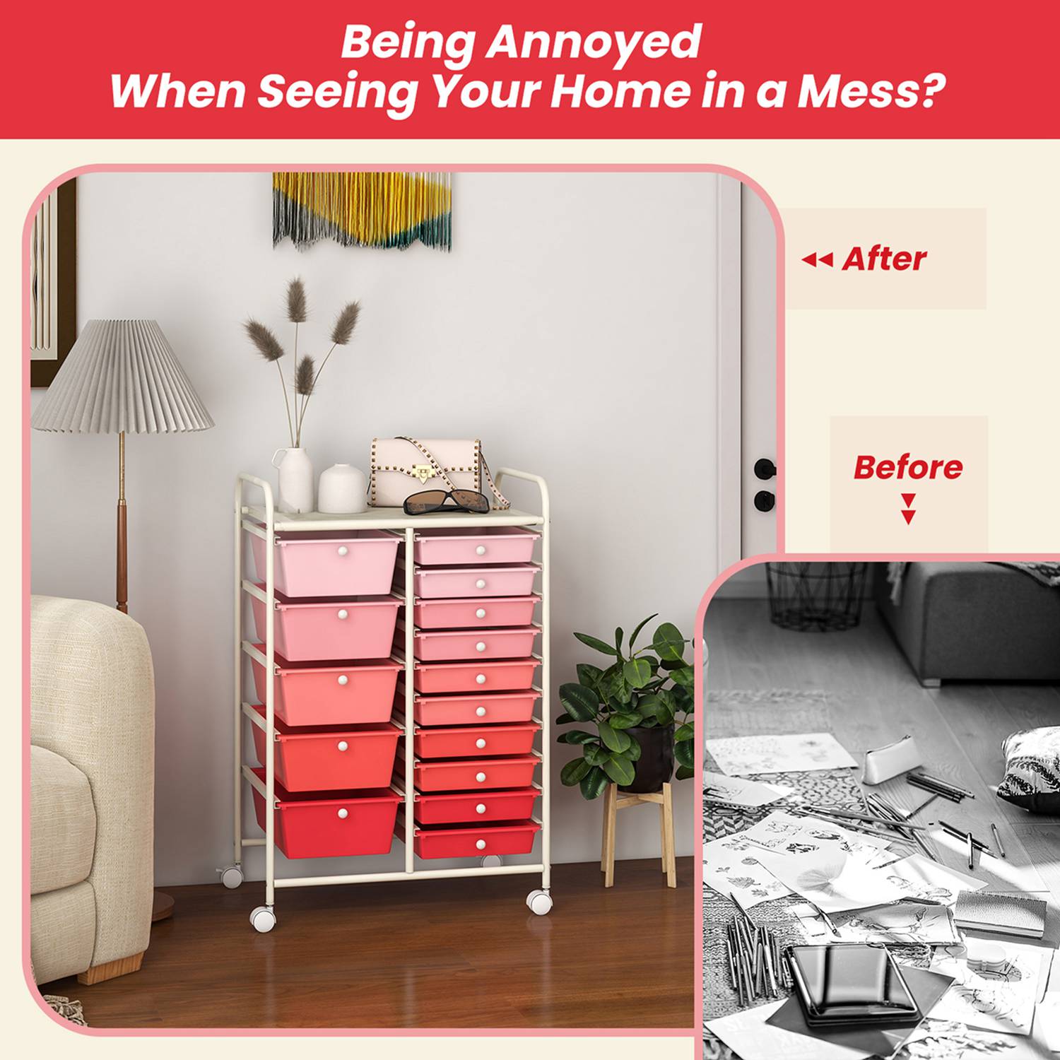 Costway OSTHW53825PI Classroom-Decorations - View #6