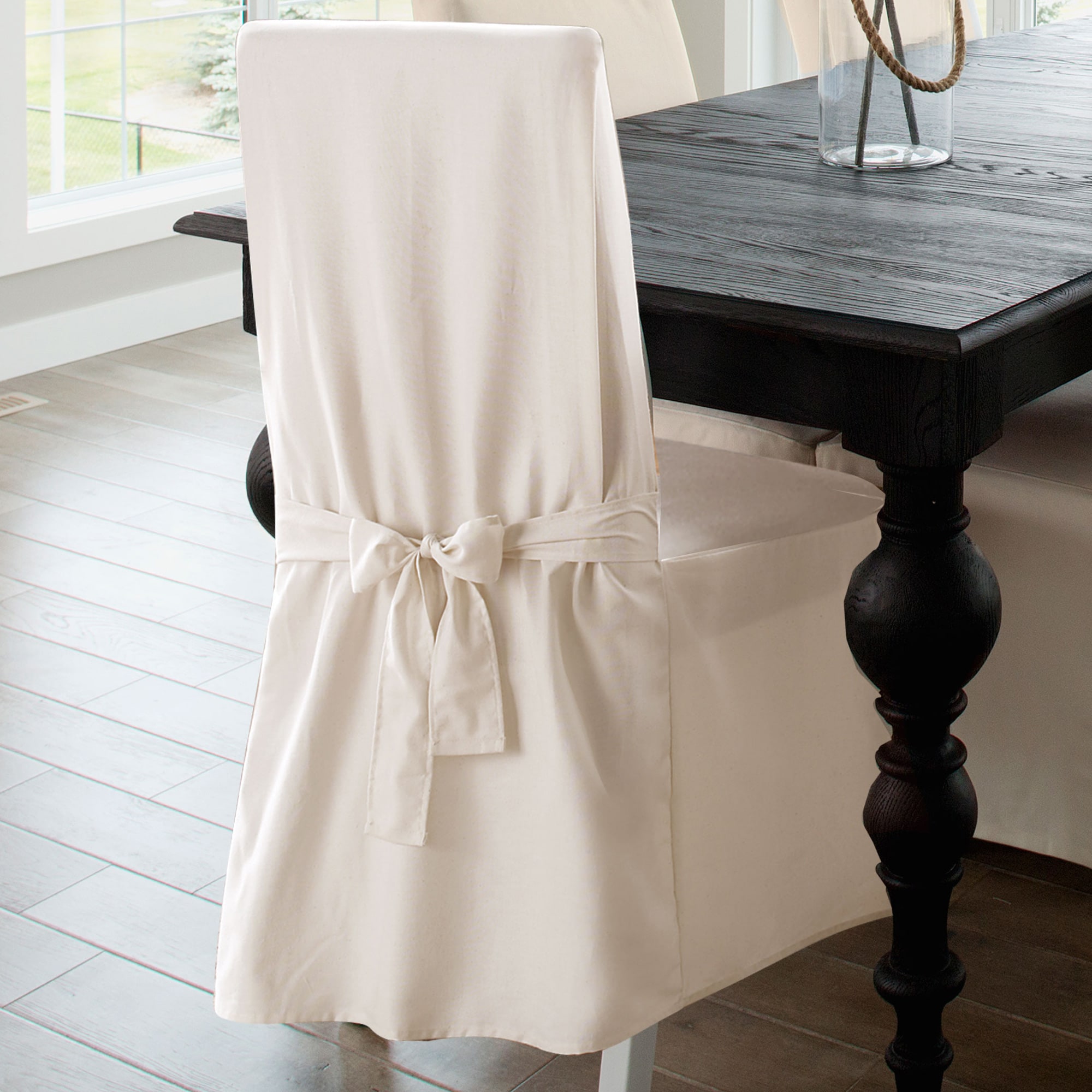 BLACK FRIDAY SALE!! Ruffled Natural French Linen Chair Slipcover