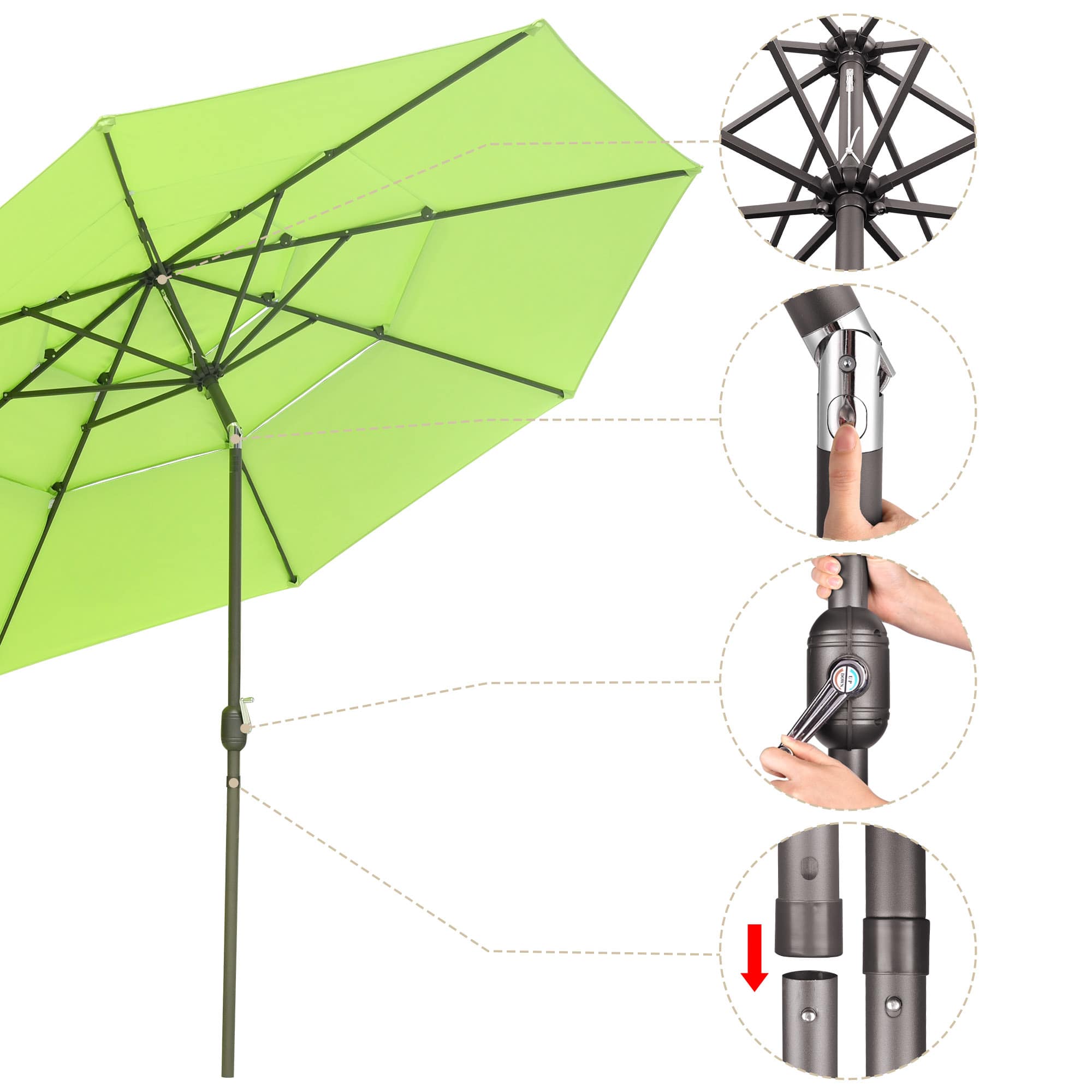 Yescom 07UMBSET017-11FT-LO Umbrellas-2 - View #2
