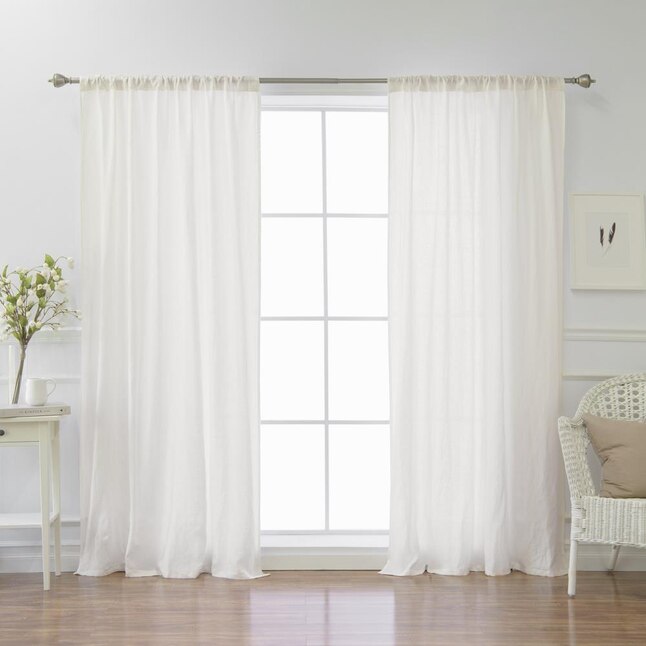 Semi Sheer Back Tab Curtain Panel Pair, Best White Sheer Curtains