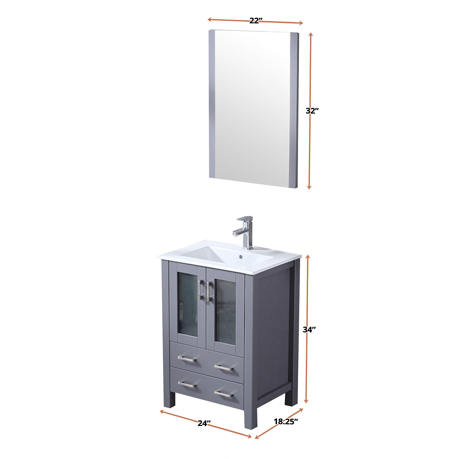 Lexora LV341824SBESM22F Bath-Vanity-Combo - View #4