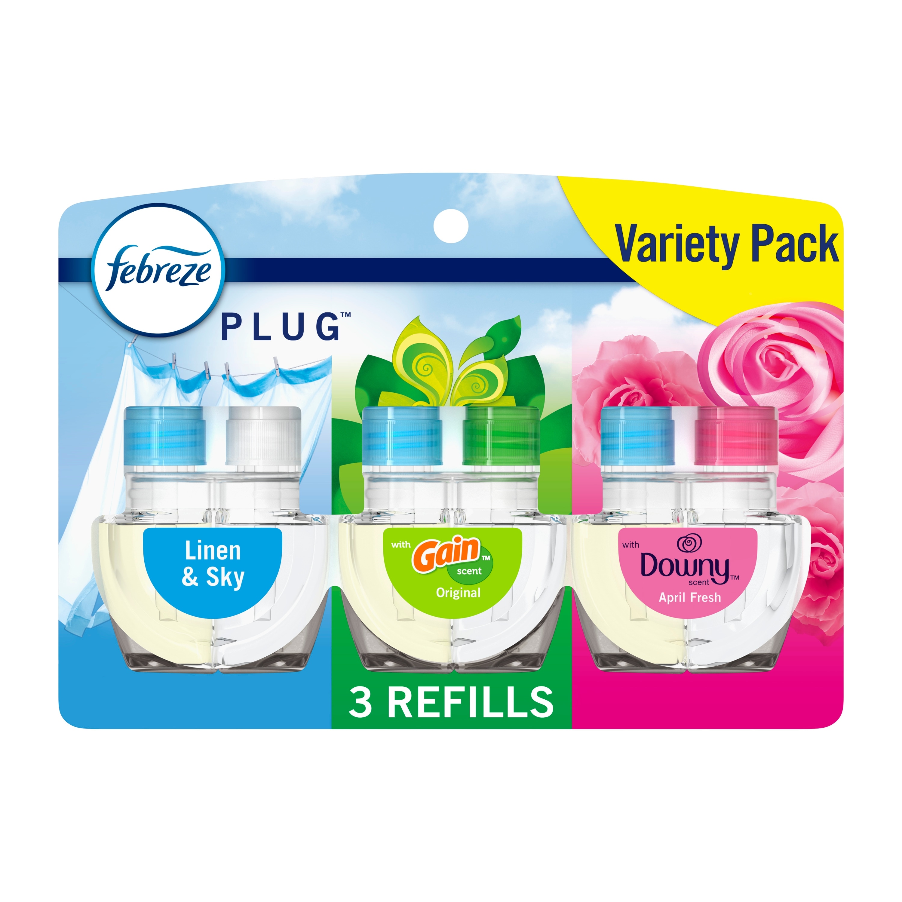 Febreze - Plug 3 -Count Scent Refill Air Freshener 3 -Pack