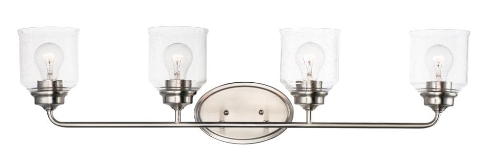 Maxim Lighting 12264CDSN Acadia 35-in 4 -Light Satin Nickel Transitional Vanity light
