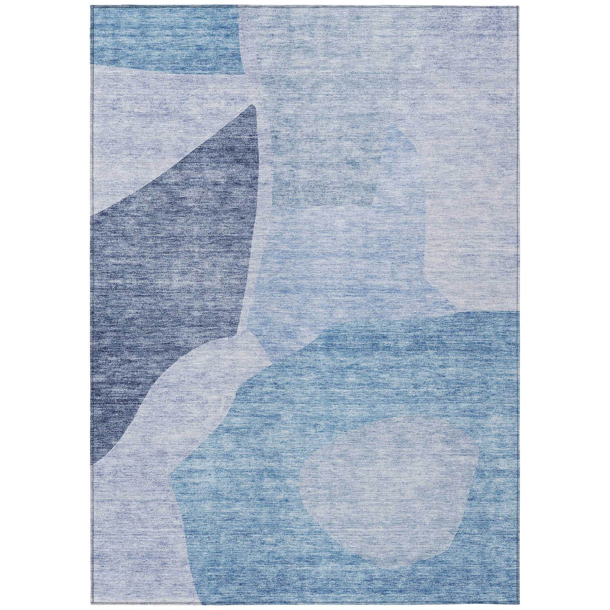 Addison Rugs ACN665DN8X10 Chantille ACN665DN 8 x 10 (ft) Polyester Denim Rectangular Indoor/Outdoor Geometric Machine washable Area rug