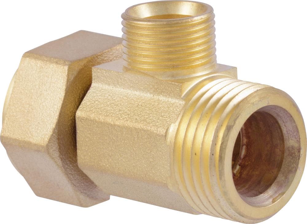 SharkBite 1/2-in Fip x 3/8-in Od Compression Brass Add-a-tee in the  Shut-Off Valves department at