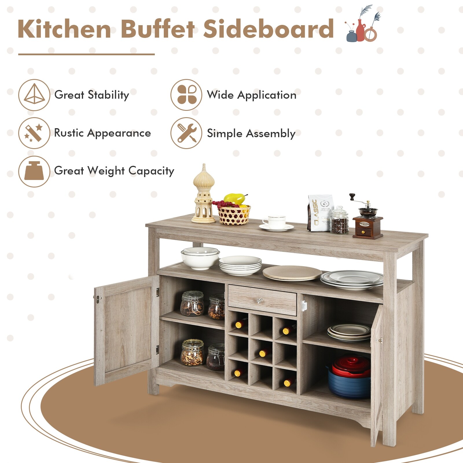 Slickblue D-CO-RG05236WH Dining-Kitchen-Storarge - View #5