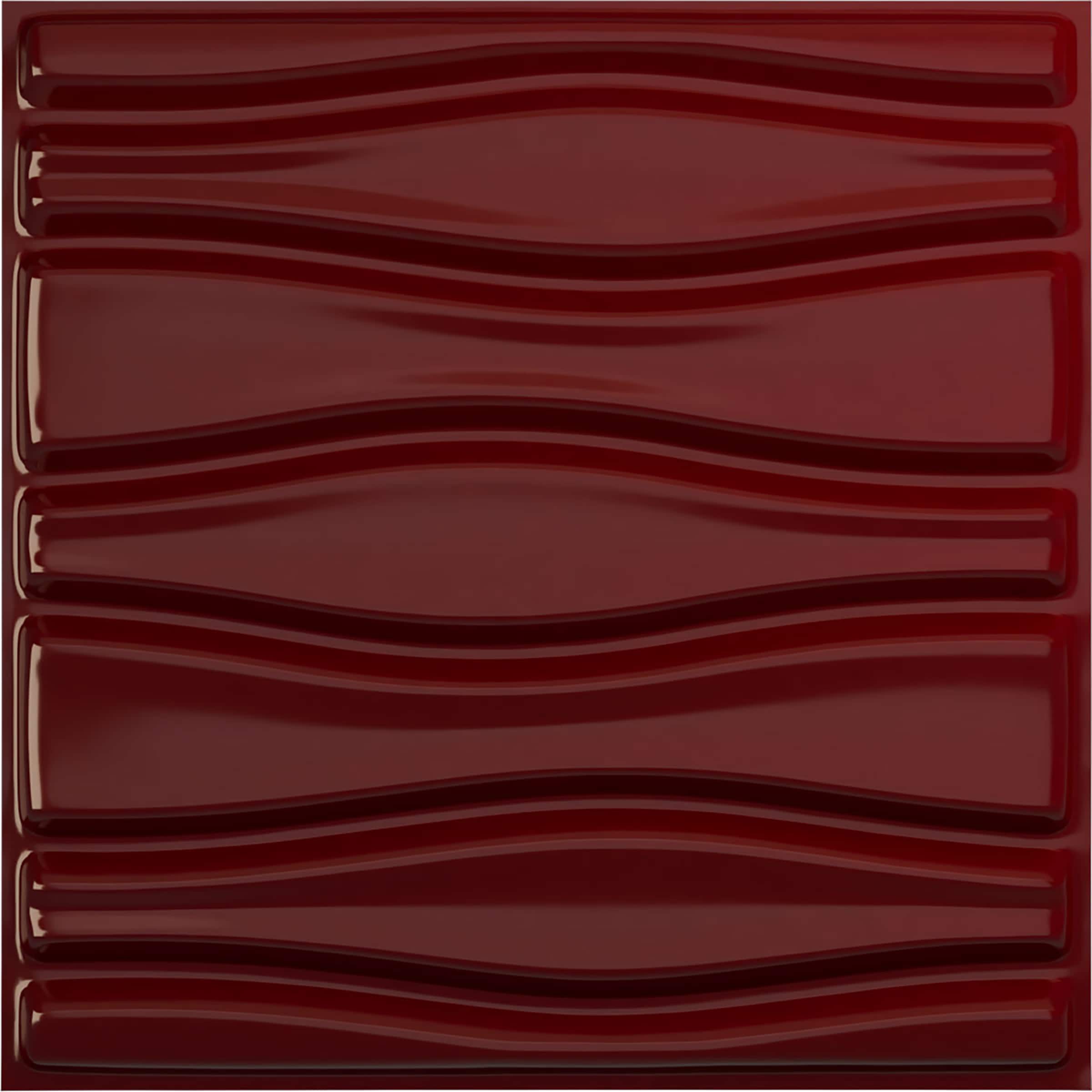 Ekena Millwork WP20X20ATHML-CASE-12 19-5/8-in x 19-5/8-in Embossed Paintable/Stainable Red PVC Wall Panel ( 12 -Pack, Covers