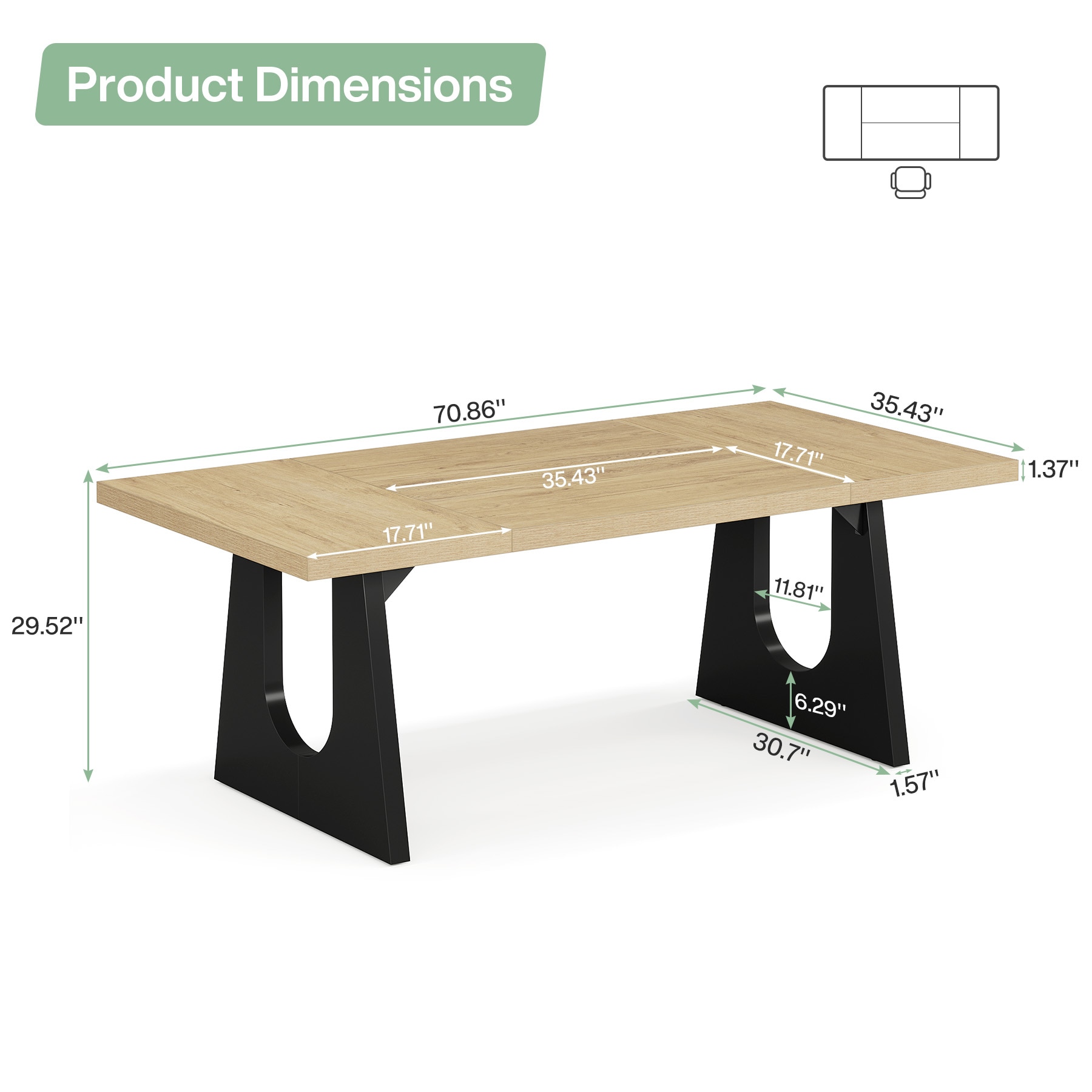 Fnova LWTJ-NY259 Dining-Tables - View #4