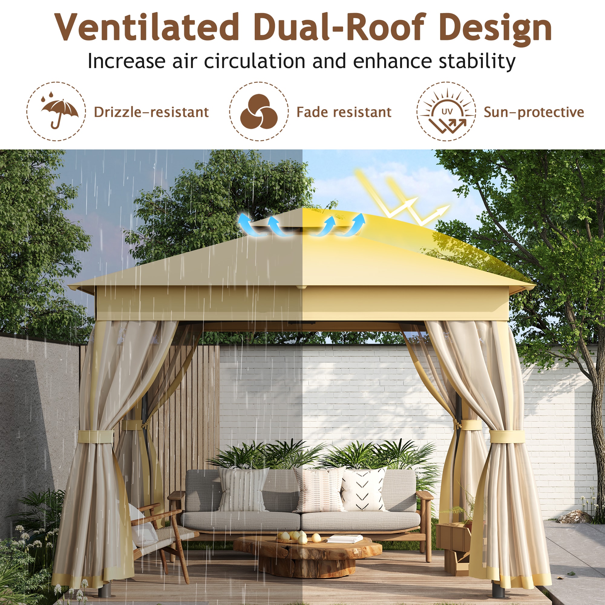 Damerin Z-GA36 Wood-Resin-Gazebos - View #11