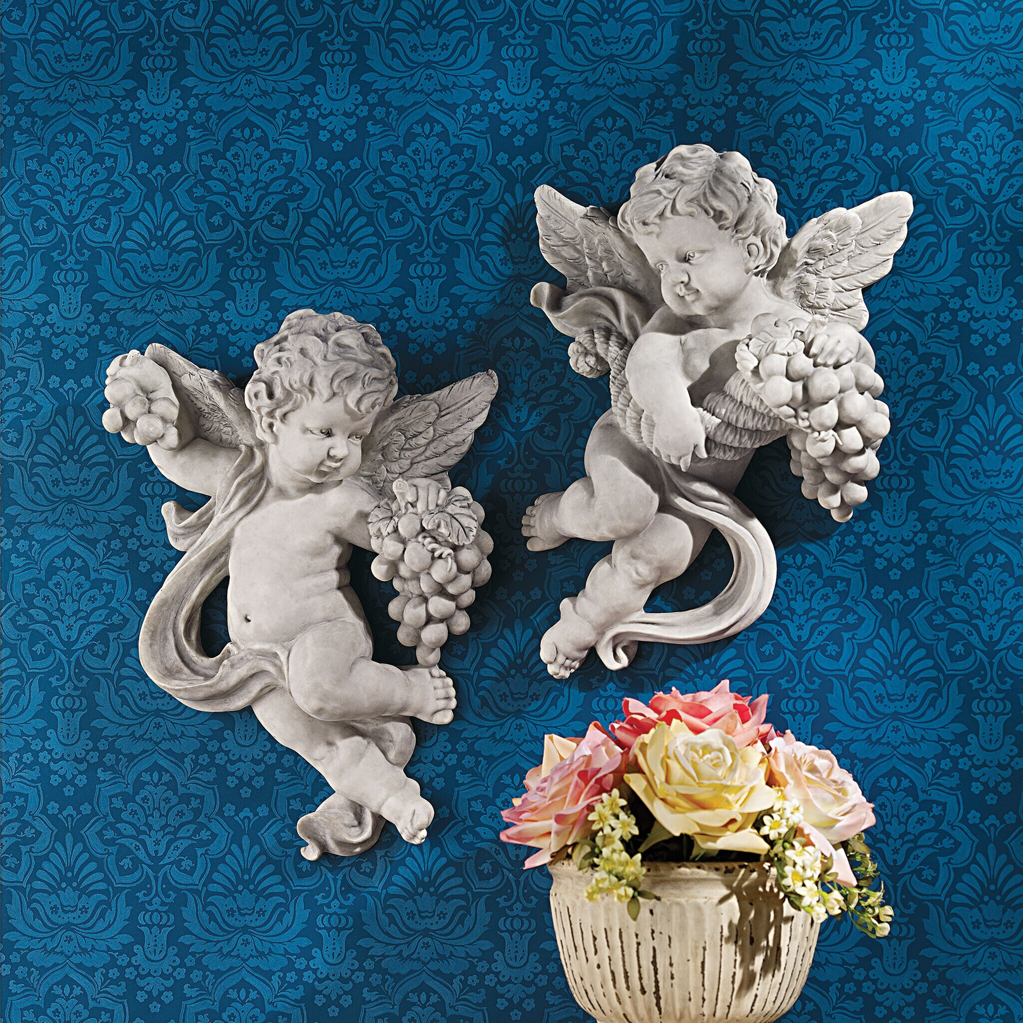 Design Toscano 15-in H x 10.5-in W Cherub Garden Statue at Lowes.com