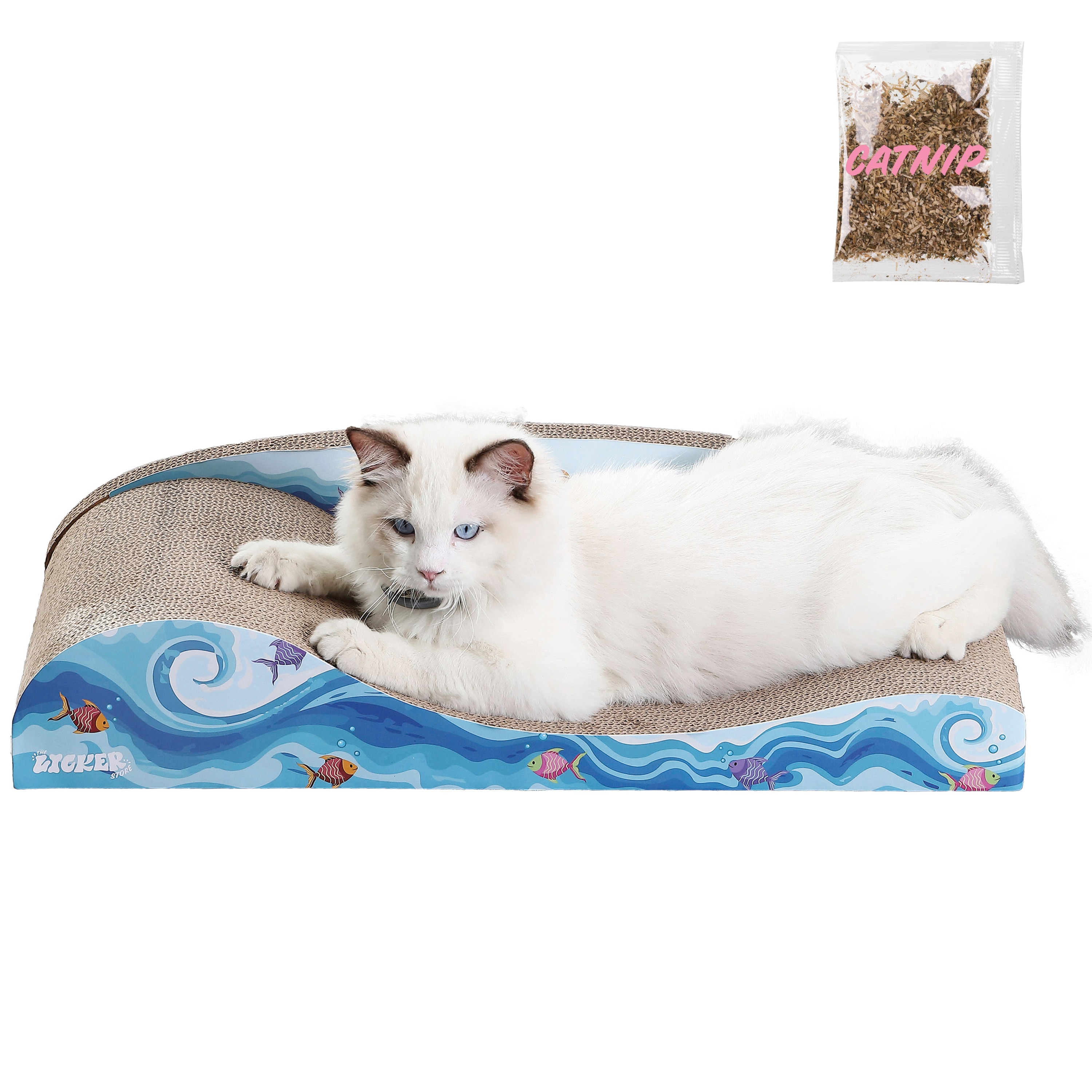 The Licker Store CSR1002A 5.25-in x 11-in Blue Cat Shelf