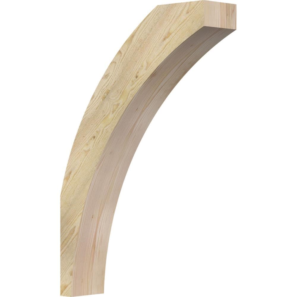Ekena Millwork BRC06X24X36THR00RDF 6-in x 24-in x 36-in Douglas Fir Unfinished Wood Thorton Rough Sawn Knee Brace