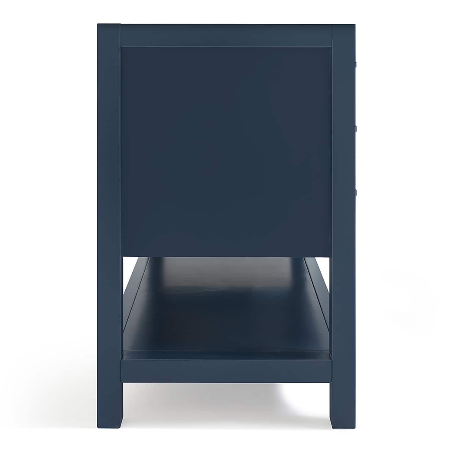 ARIEL Magnolia 48-in Midnight Blue Bathroom Vanity Base Cabinet without ...