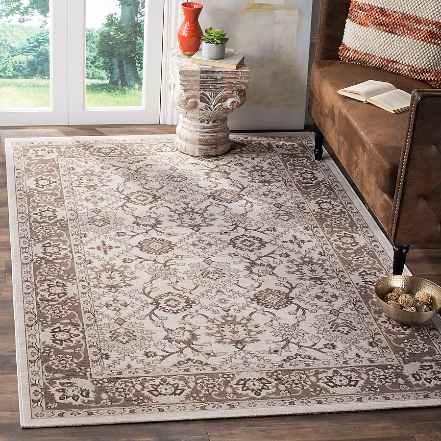 Safavieh Artisan Cunio 9 x 12 Ivory/Brown Indoor Floral/Botanical Oriental Area Rug Safavieh Artisan Cunio 9 x 12 Ivory/Brown Indoor Floral/Botanical Oriental Area Rug
