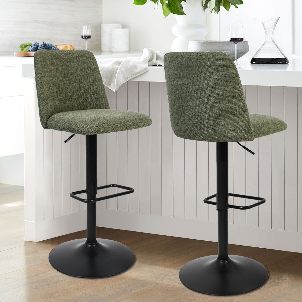 Maison Boucle BRUNO-ADJBAR-GREEN2 stools - View #2