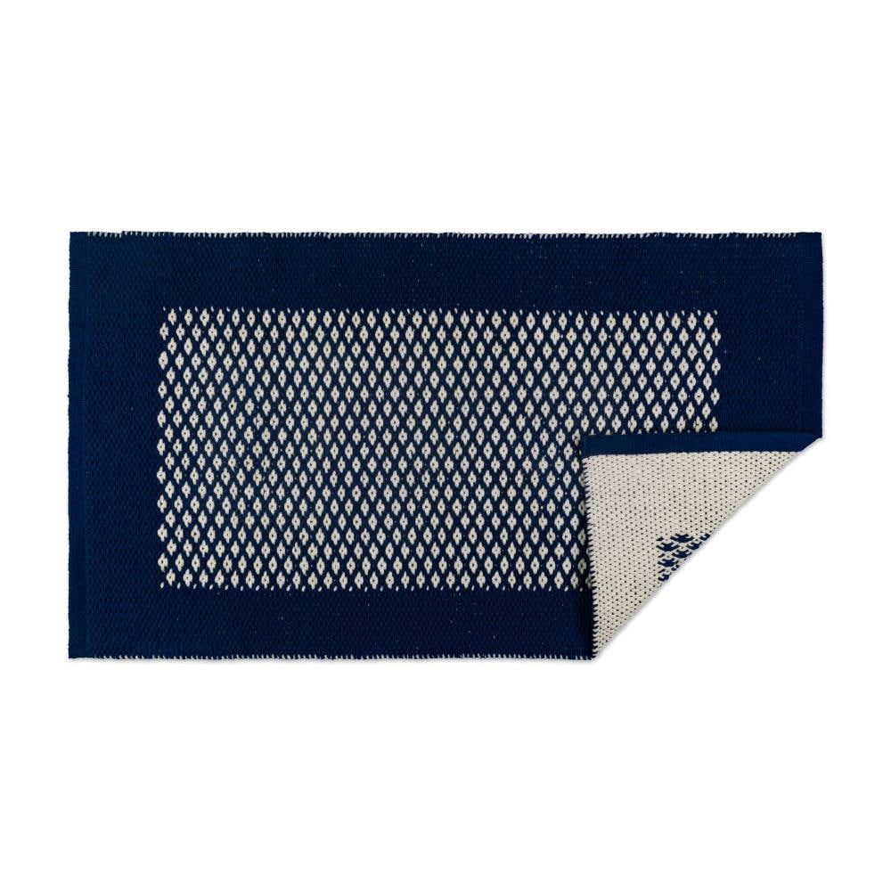 DII CAMZ10253 2 X 3 (ft) Braided Navy Indoor/Outdoor Border Machine Washable Area Rug