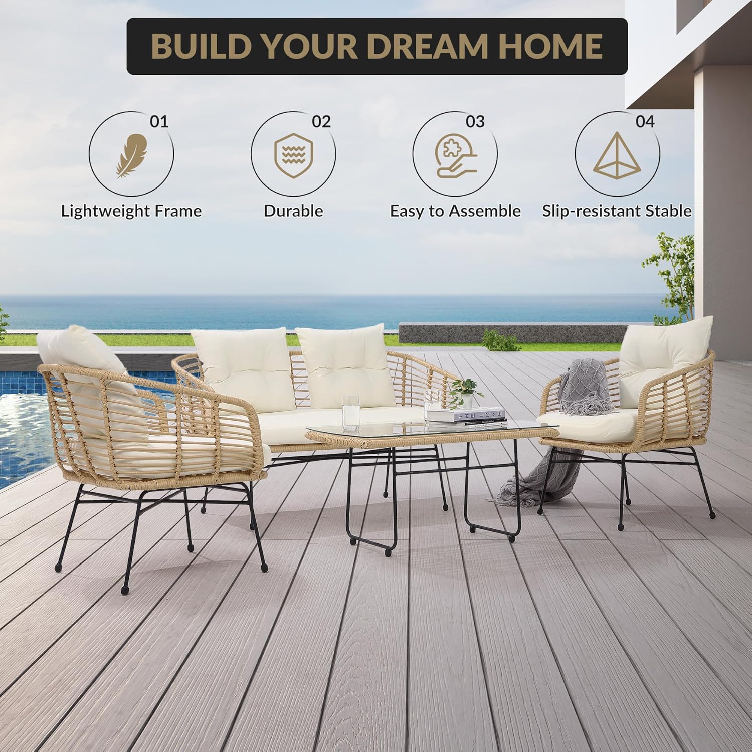 Qeetex WWJ-PHO-127U1LIV Patio-Dining-Sets - View #2