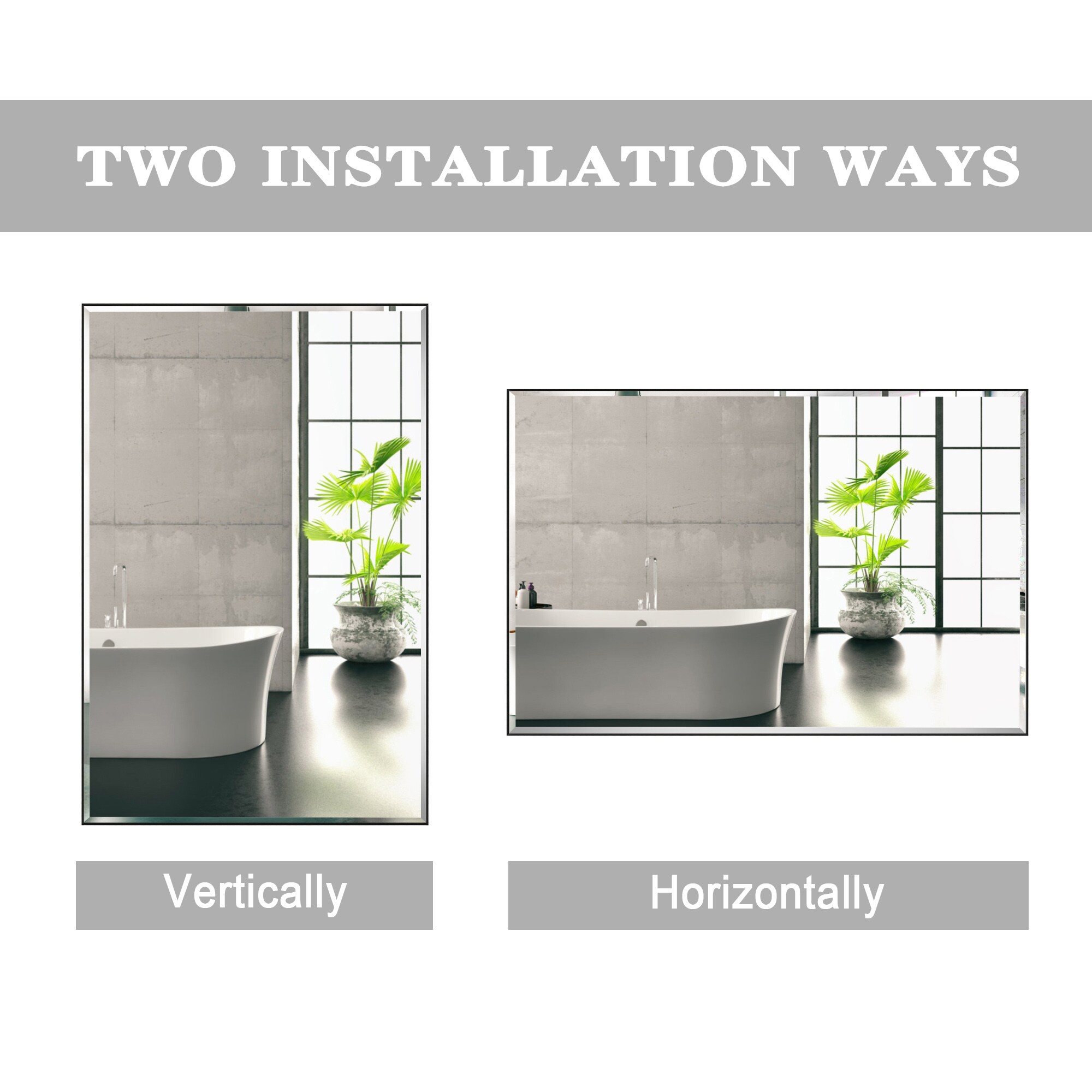 GETLEDEL MR-4605BK Framed-Bath-Mirrors - View #4