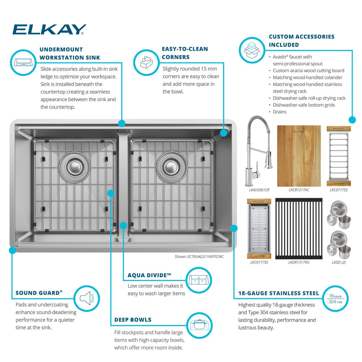 Elkay ECTRUA31169TFCW Kitchen-Sinks - View #9