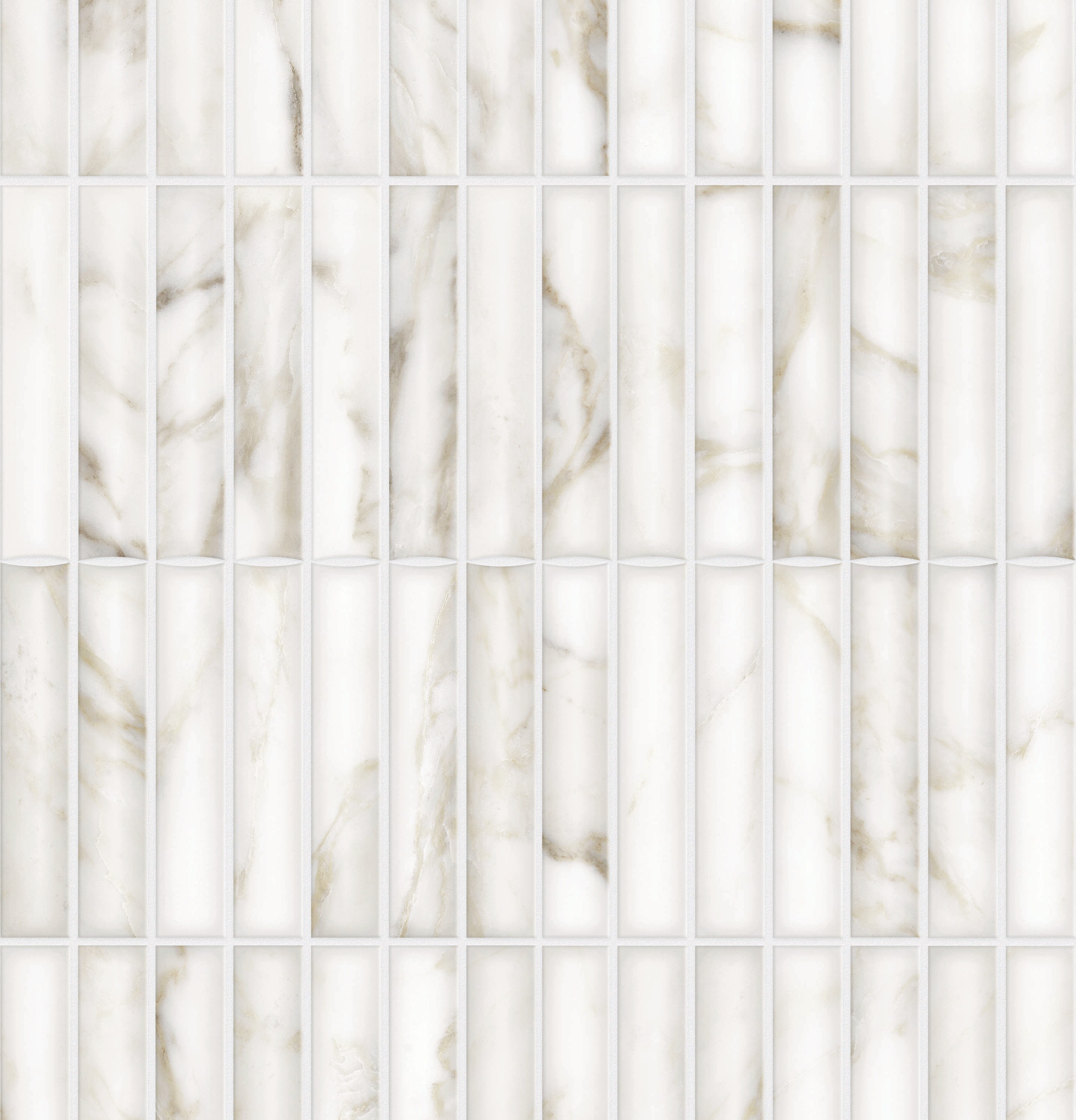 Satori Calacatta Lunar 11-in x 13-in Glazed Porcelain Marble Look Mosaic Wall Tile (0.84-sq. ft/ Piece)