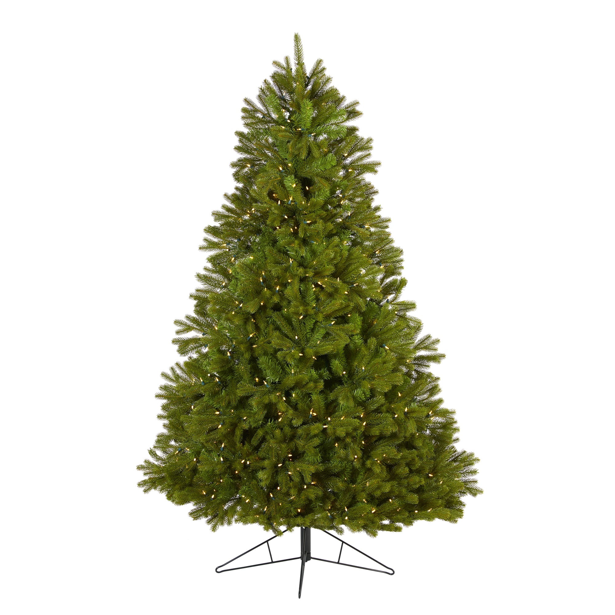 Nearly Natural T1566 7-ft Spruce Pre-lit Artificial Christmas Tree with White LED Lights