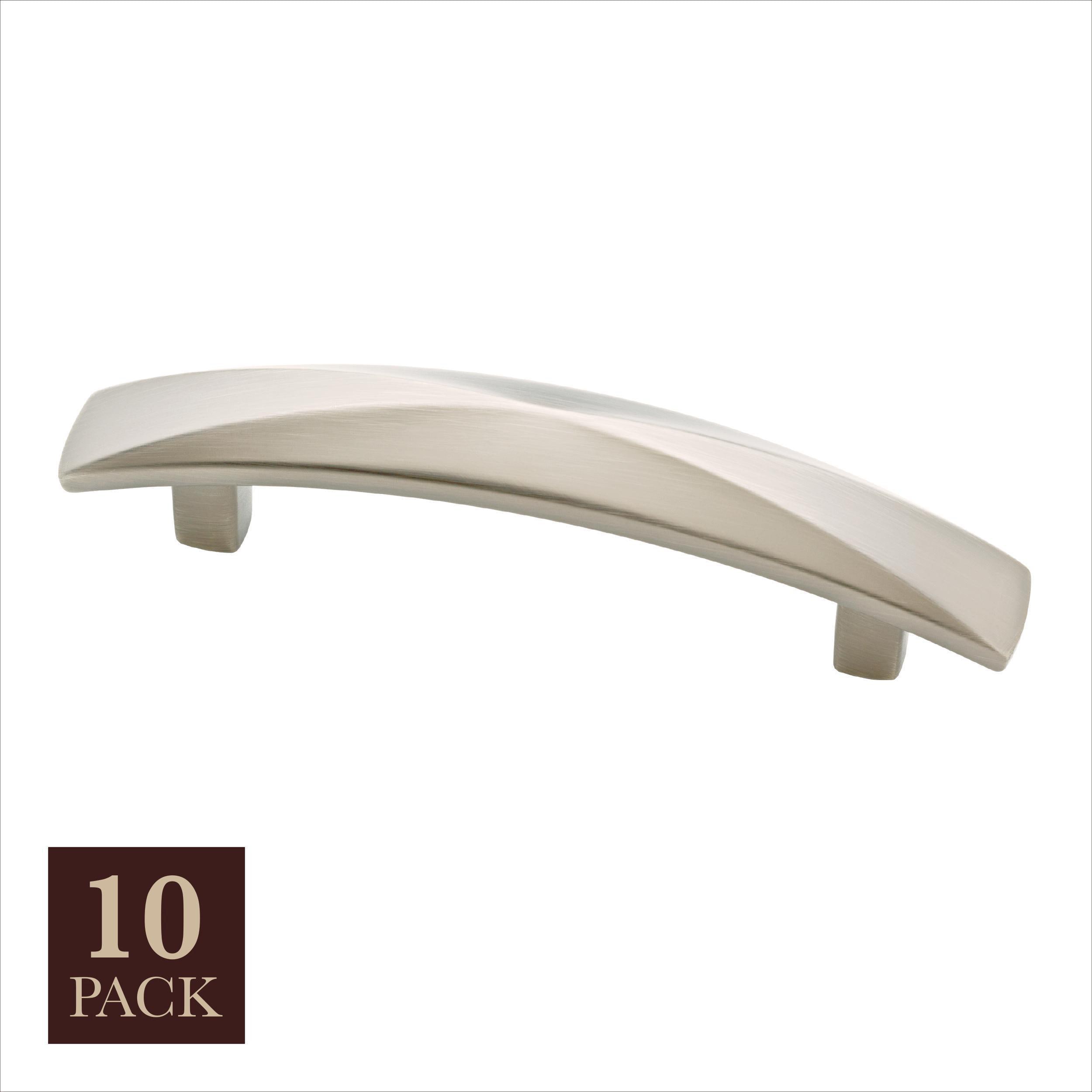 allen + roth P34958W-SN-K1 Fairchild 3-in , 76mm Center to Center Satin Nickel Arch Bar 10 -Pack